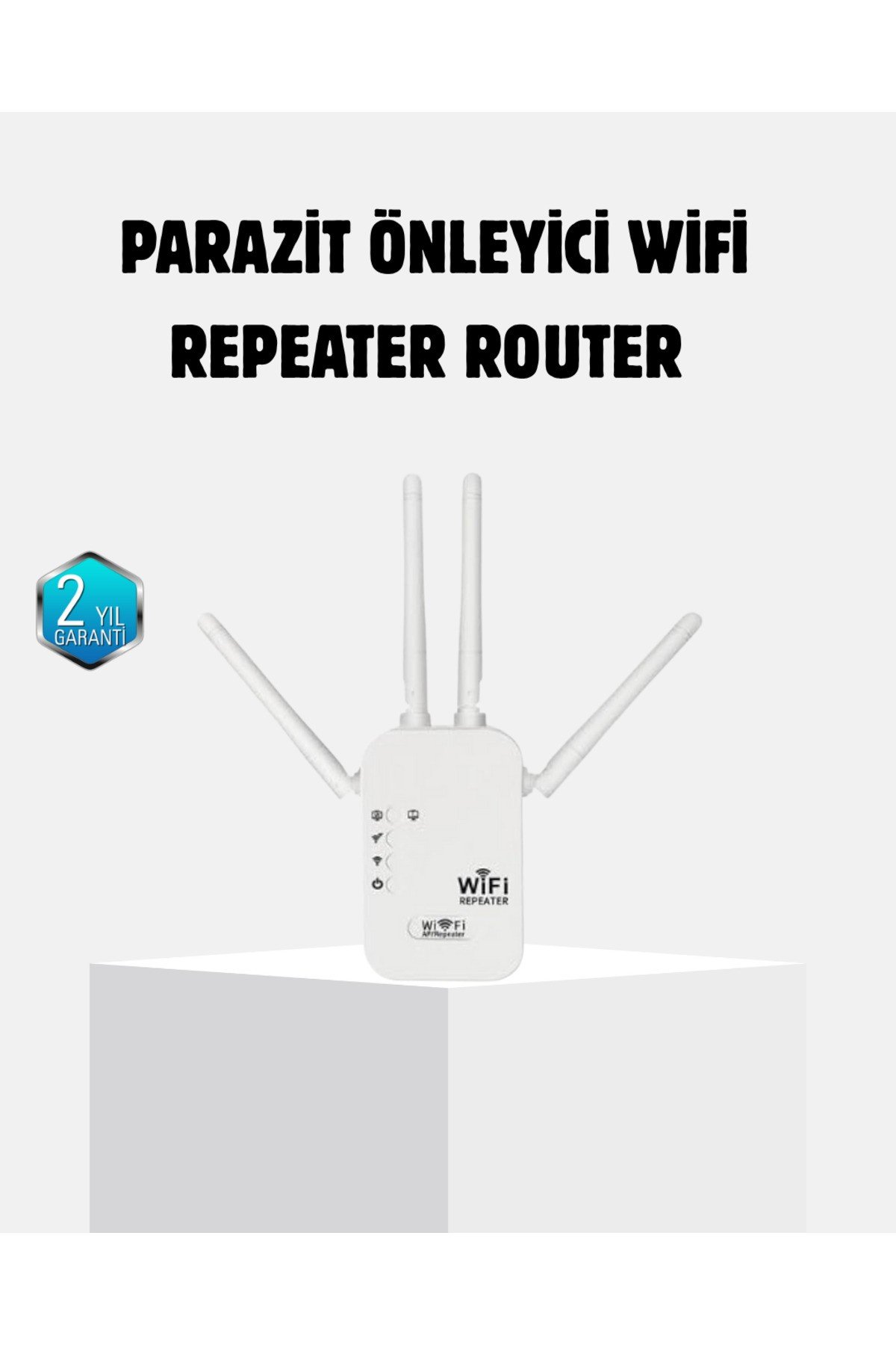 Antenli WiFi Repeater 300m2 Kapsama Alanı WPA3 Güvenlikli