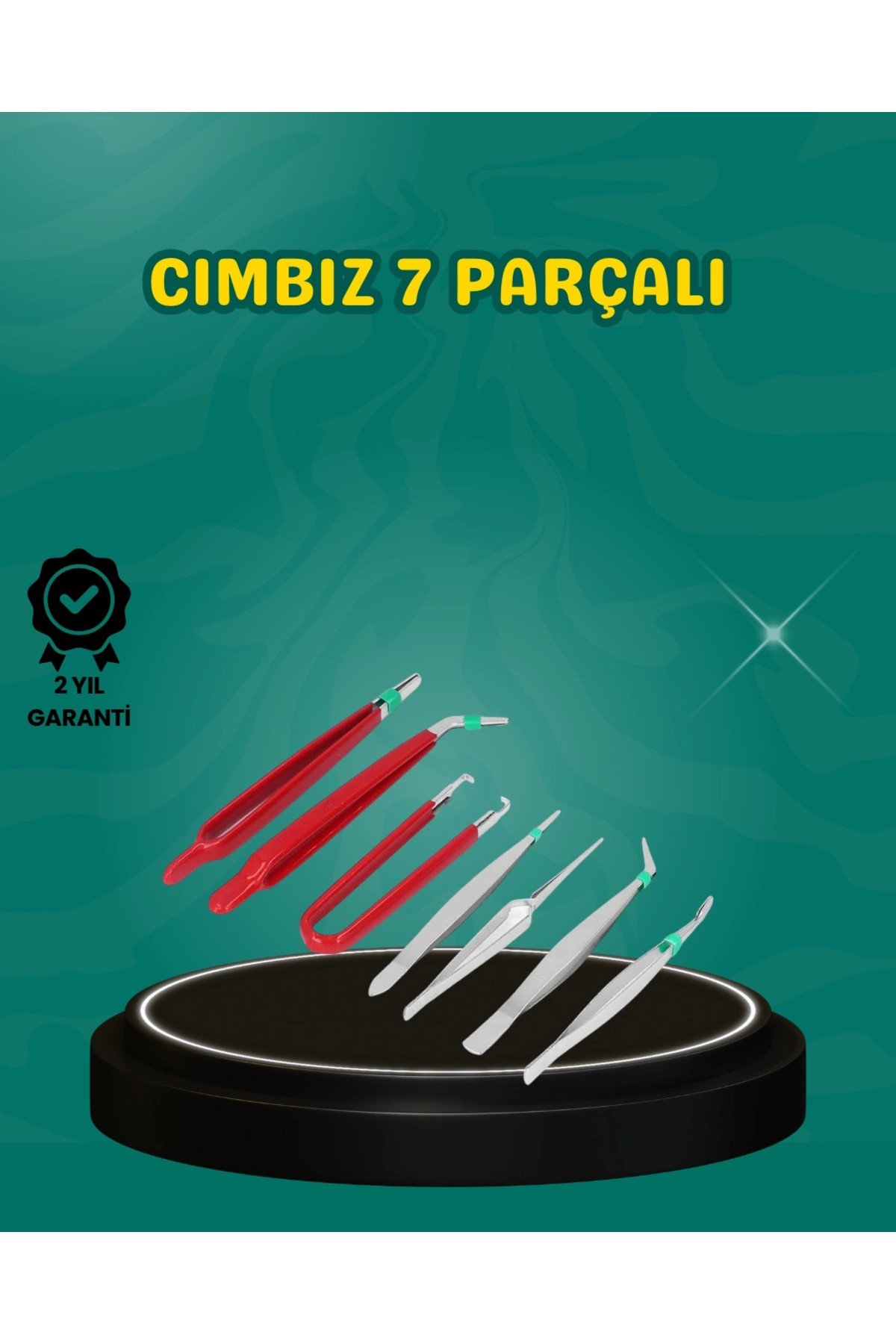 Antistatik 7’li Hassas Cımbız Takımı Manyetik Olmayan Uçlu