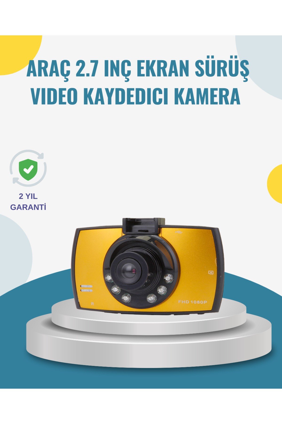 Araç İçi HD DVR Kamera G Sensor ve Hareket Algılama Özellikli