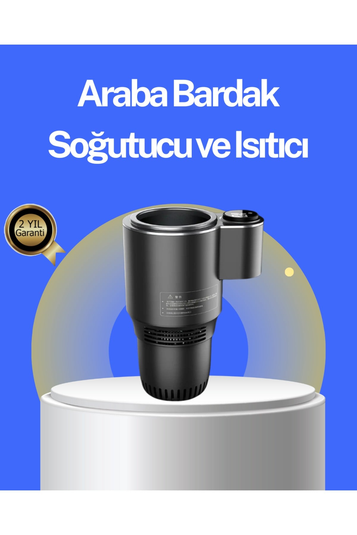 Araç İçi Isıtıcı Soğutucu Bardaklık 60°C Isıtma -4°C Soğutma
