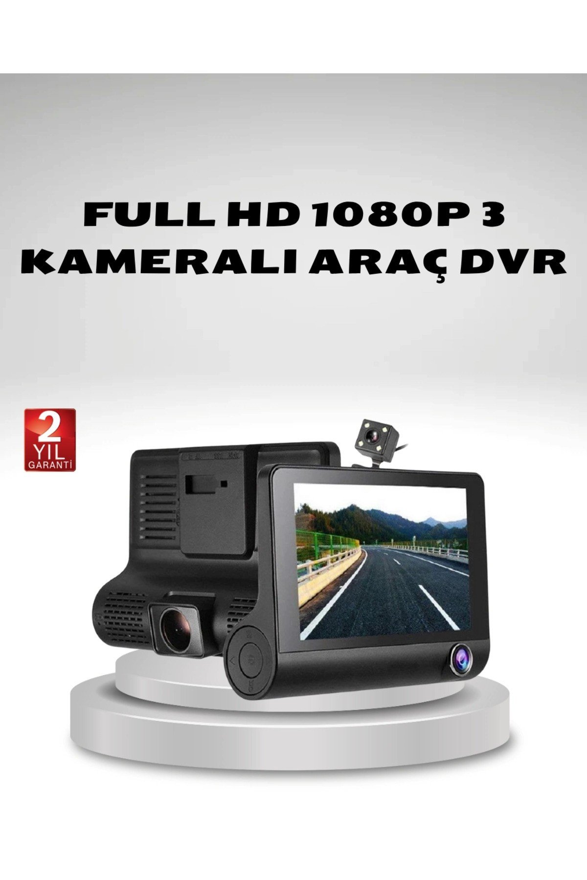 Araç Kamerası 3 lü Full Hd Dvr 1080p Gece Görüşlü Ve G-sensörlü