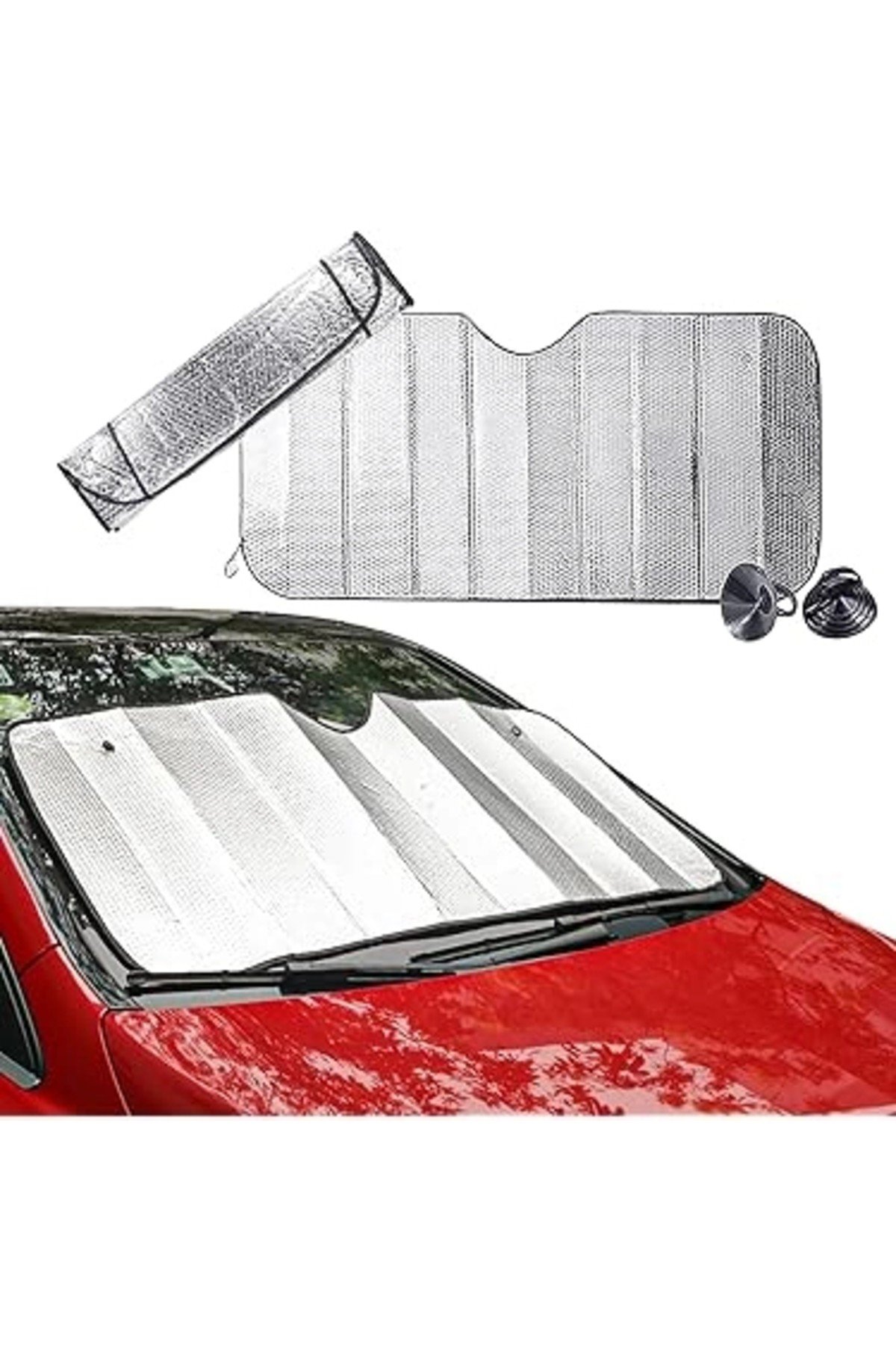 Araç Ön Cam Katlanabilir Güneşlik Isı Yansıma Önleyici Dacia Duster Honda Civic Ford Focus Skoda Sup