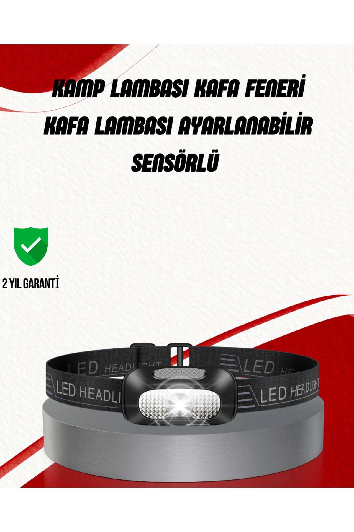 Ayarlanabilir Kafa Lambası Type-C Şarjlı Kompakt Kamp Lambası