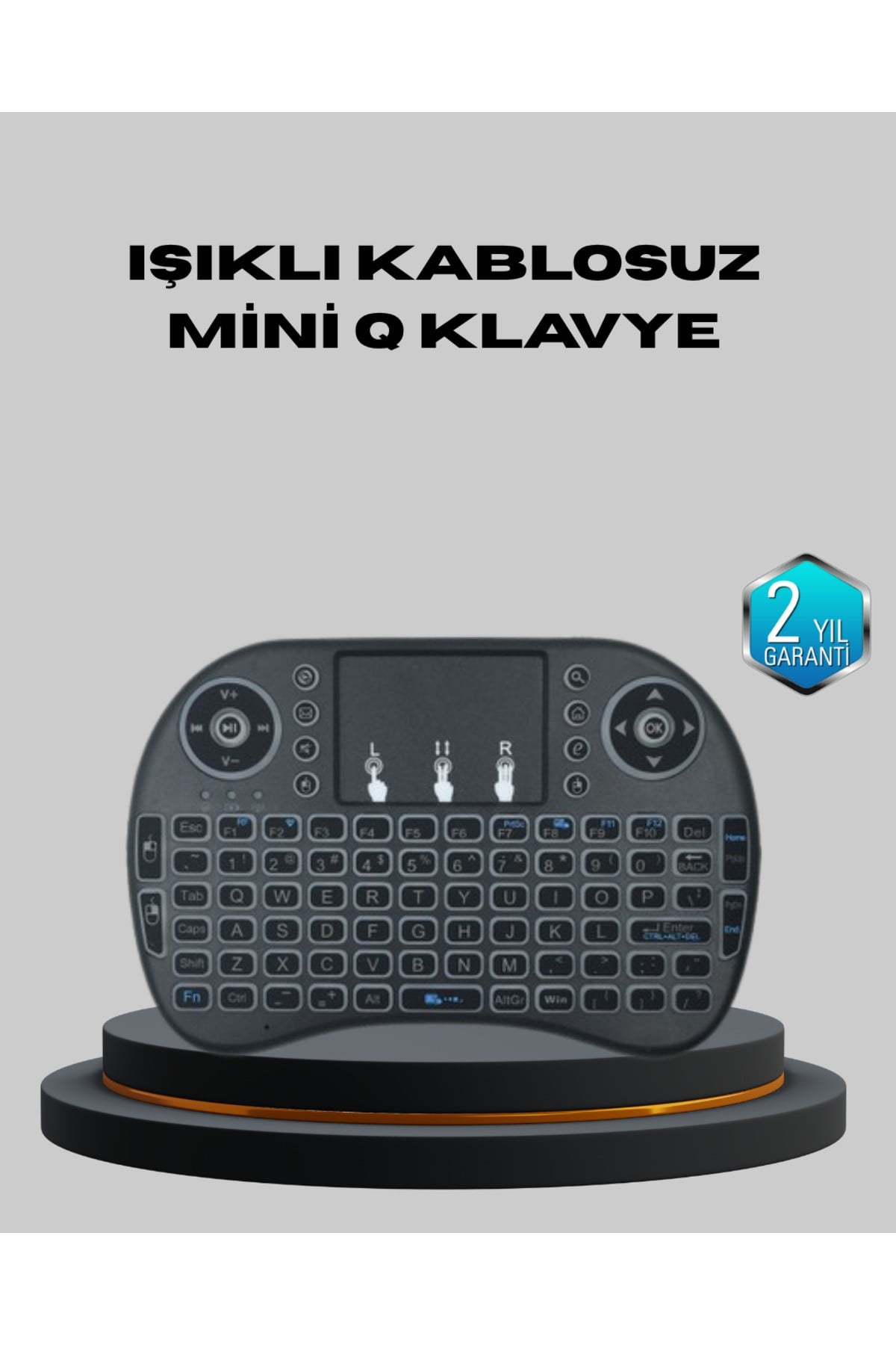 Aydınlatmalı Touchpad’li Q Klavye – Türkçe Karakterli, USB Bağlantılı, Numerik Tuş Takı