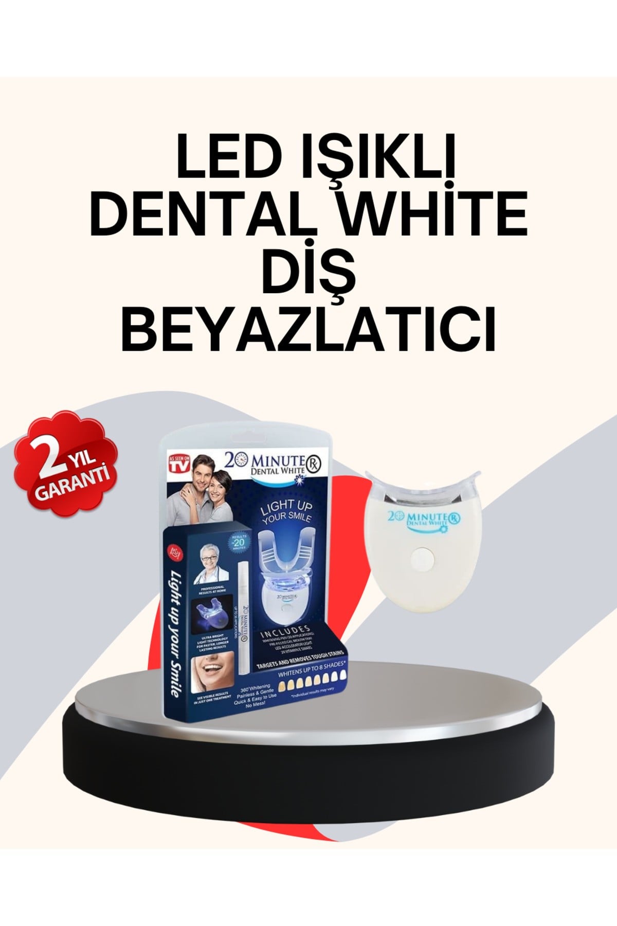 Beyazlatma Kalemli LED Diş Parlatma Seti