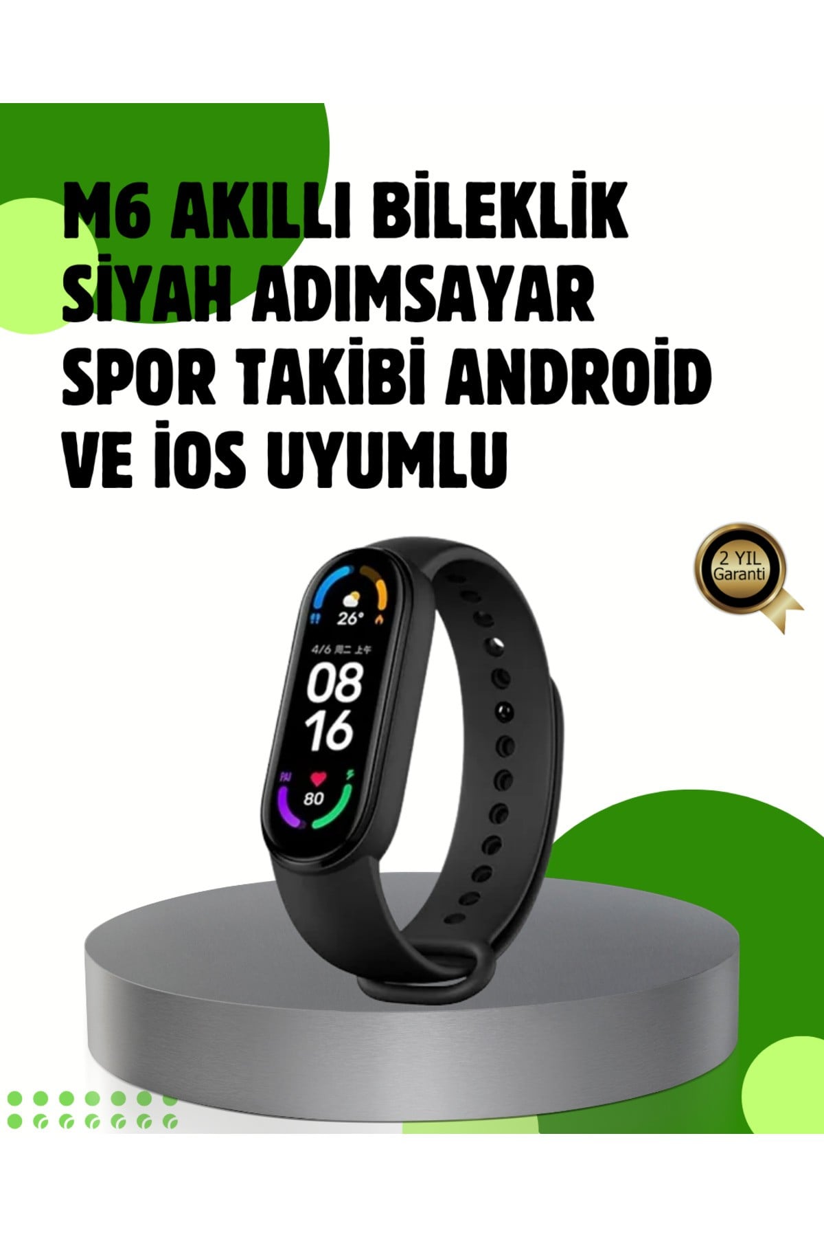 Bluetooth 5.0 Akıllı Bileklik – Kalp, Uyku ve Aktivite Takibi