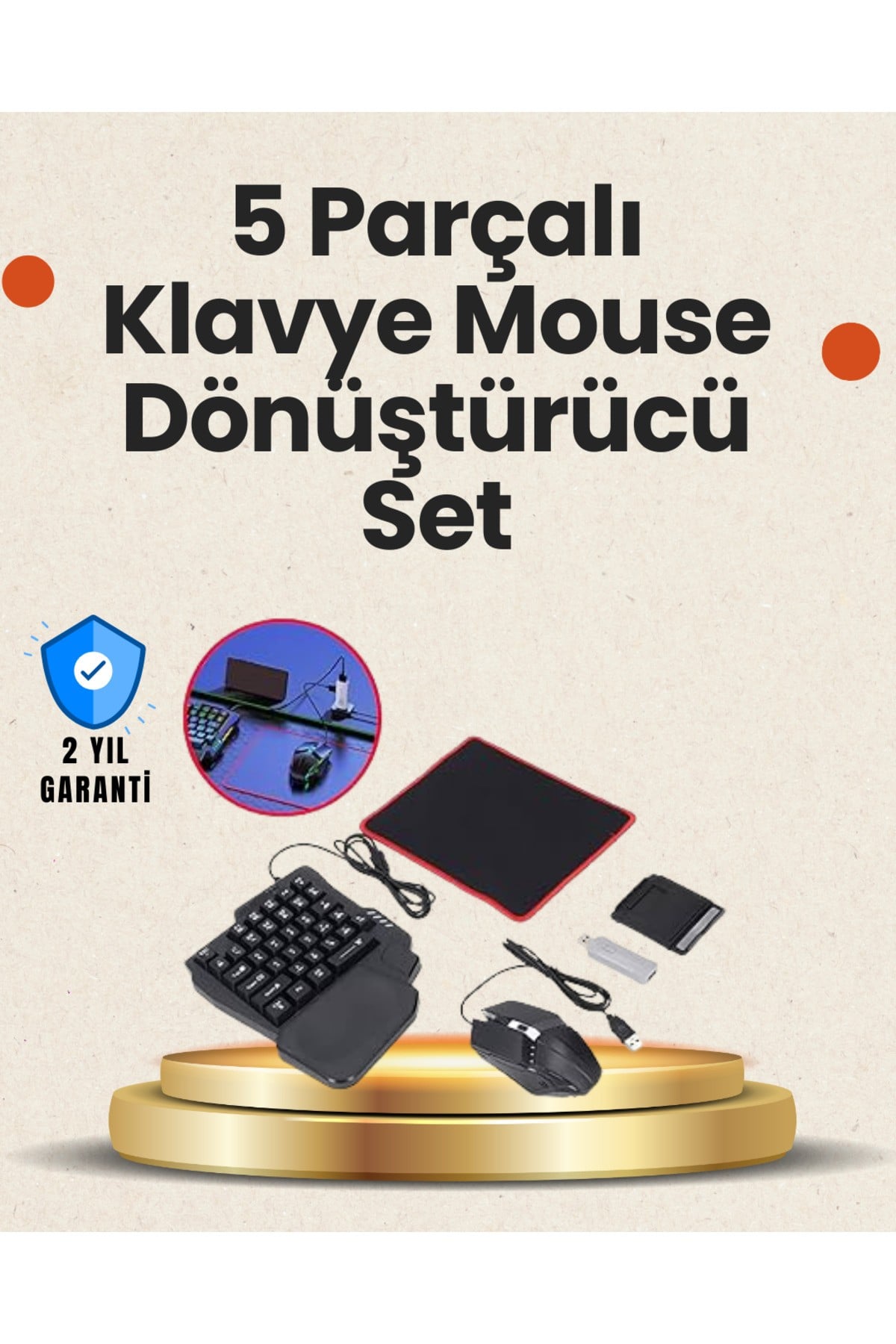 Bluetooth 5.3 Mobil Oyun Klavye Mouse Seti | FPS ve Battle Royale İçin