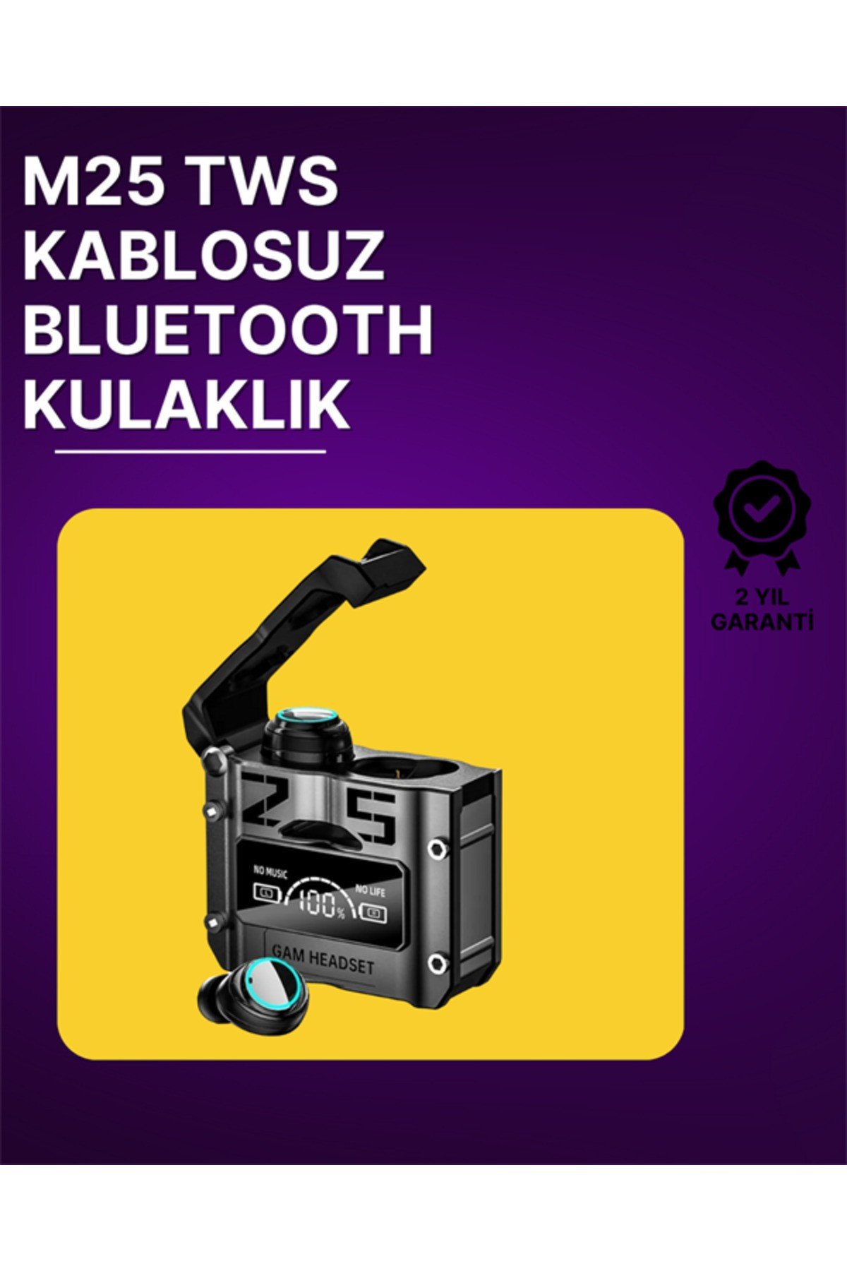 Bluetooth 5.3 Kablosuz Kulaklık | Powerbank Şarj Kutulu | Ultra HD Ses Kalitesi
