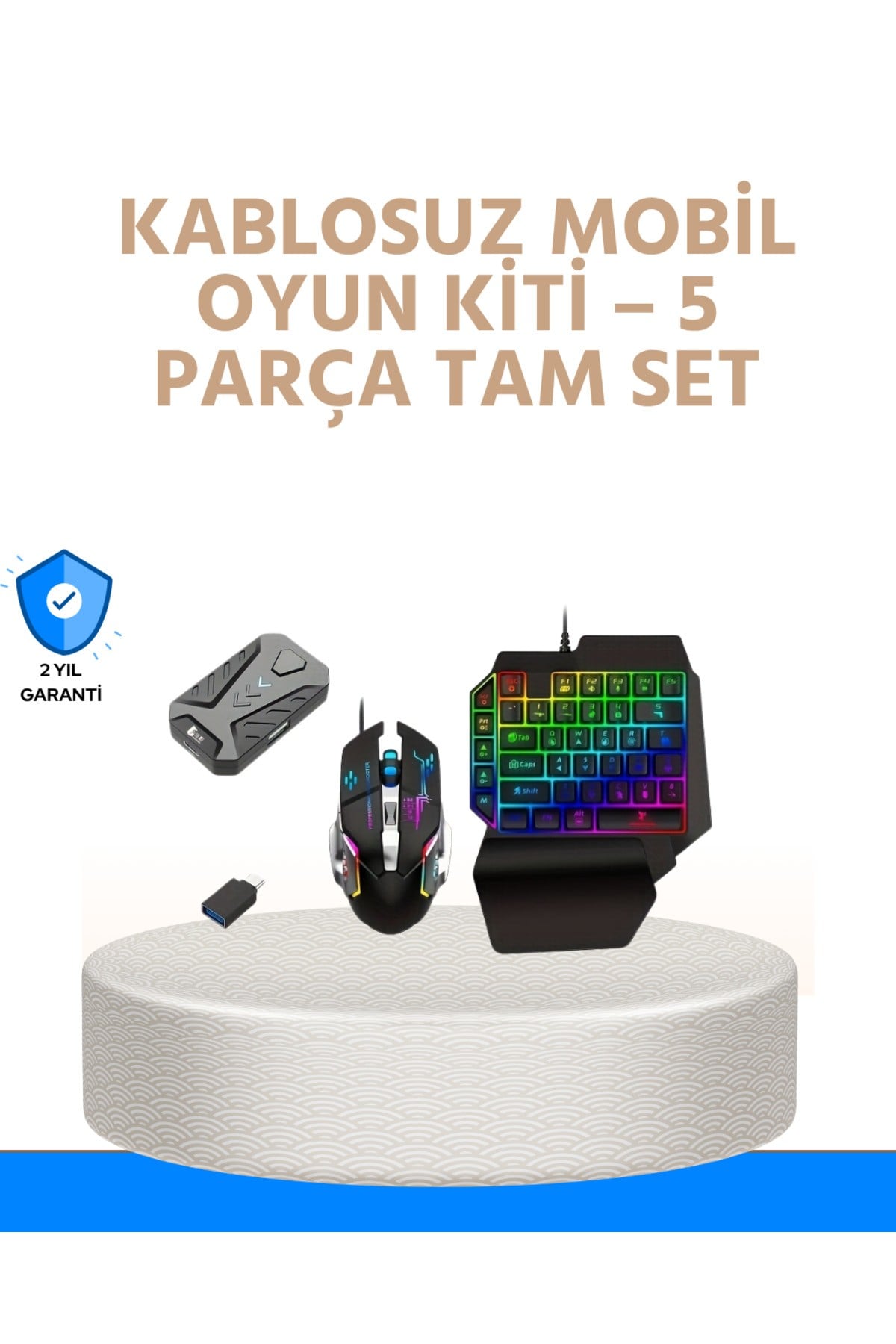 Bluetooth 5.3 Mobil Oyun Kiti – PUBG ve CODM İçin 5 Parça Set