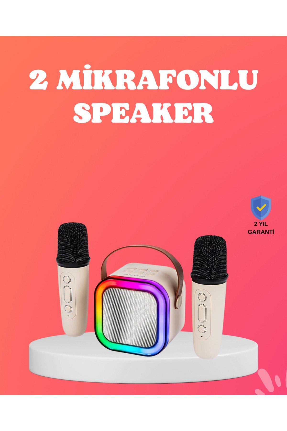 Bluetooth 5.0 Destekli Kablosuz Karaoke Hoparlör