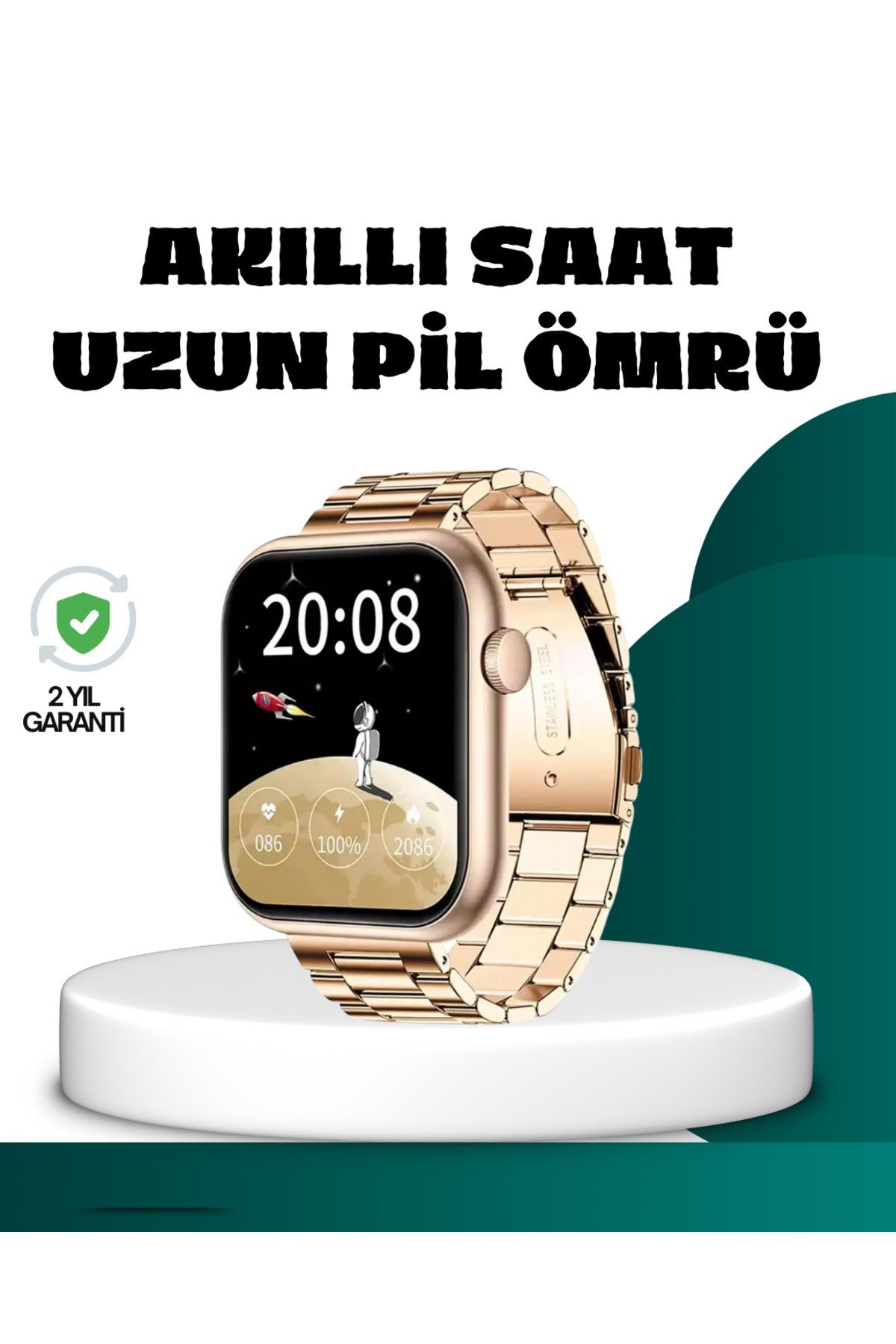 Bluetooth Arama Özellikli Akıllı Saat Uzun Pil Ömürlü