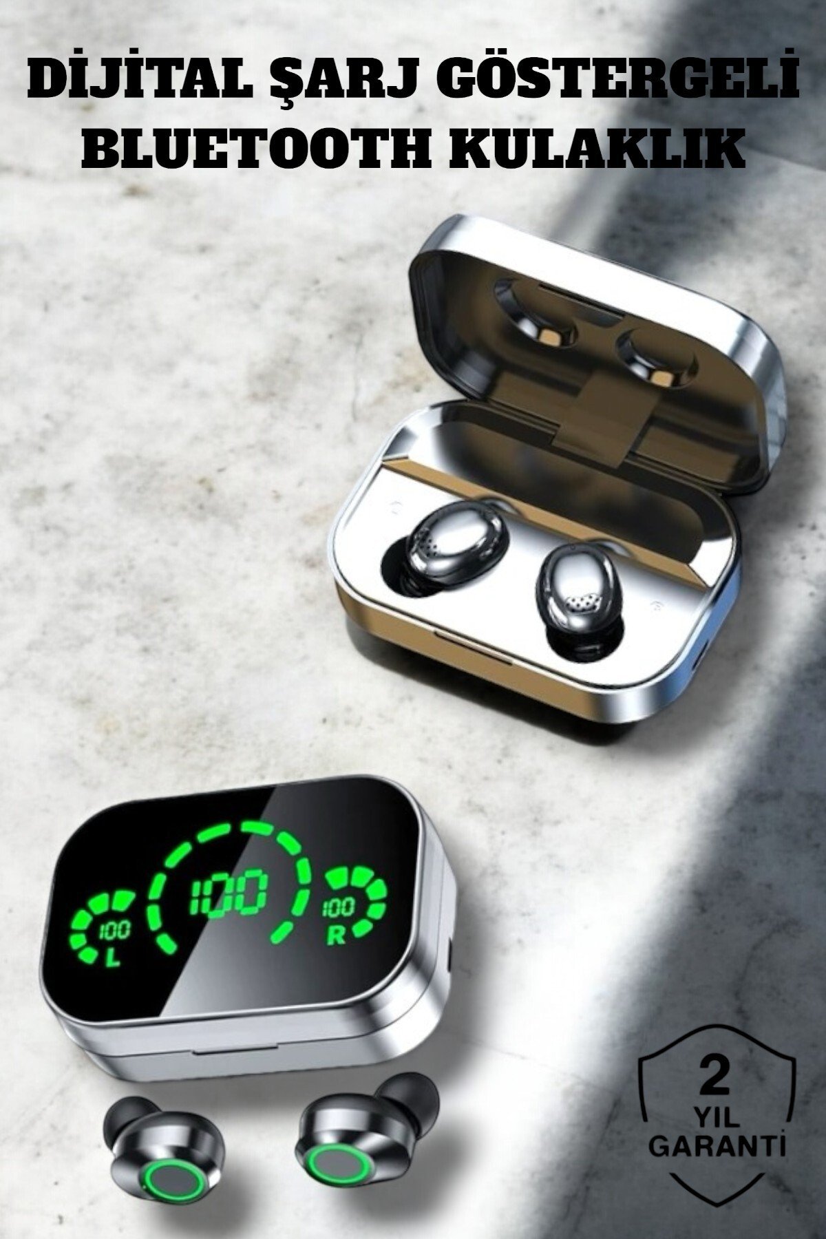 Bluetooth Kulaklık Çift Telefon Desteği ve Suya Dayanıklı Powerbankli