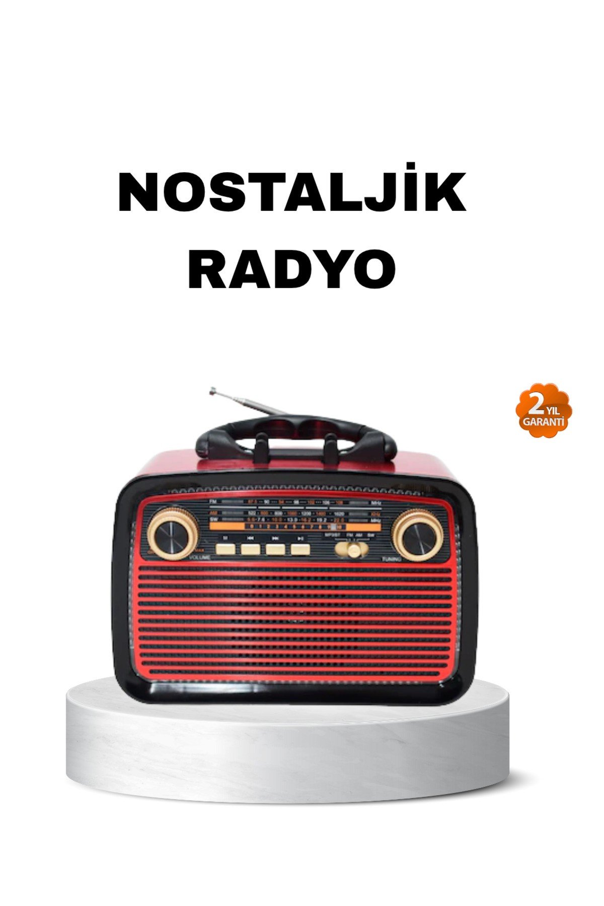 Bluetooth’lu LED Işıklı Nostaljik Müzik Kutusu – Ahşap Dokulu, Vintage Tasarım ve Yüksek
