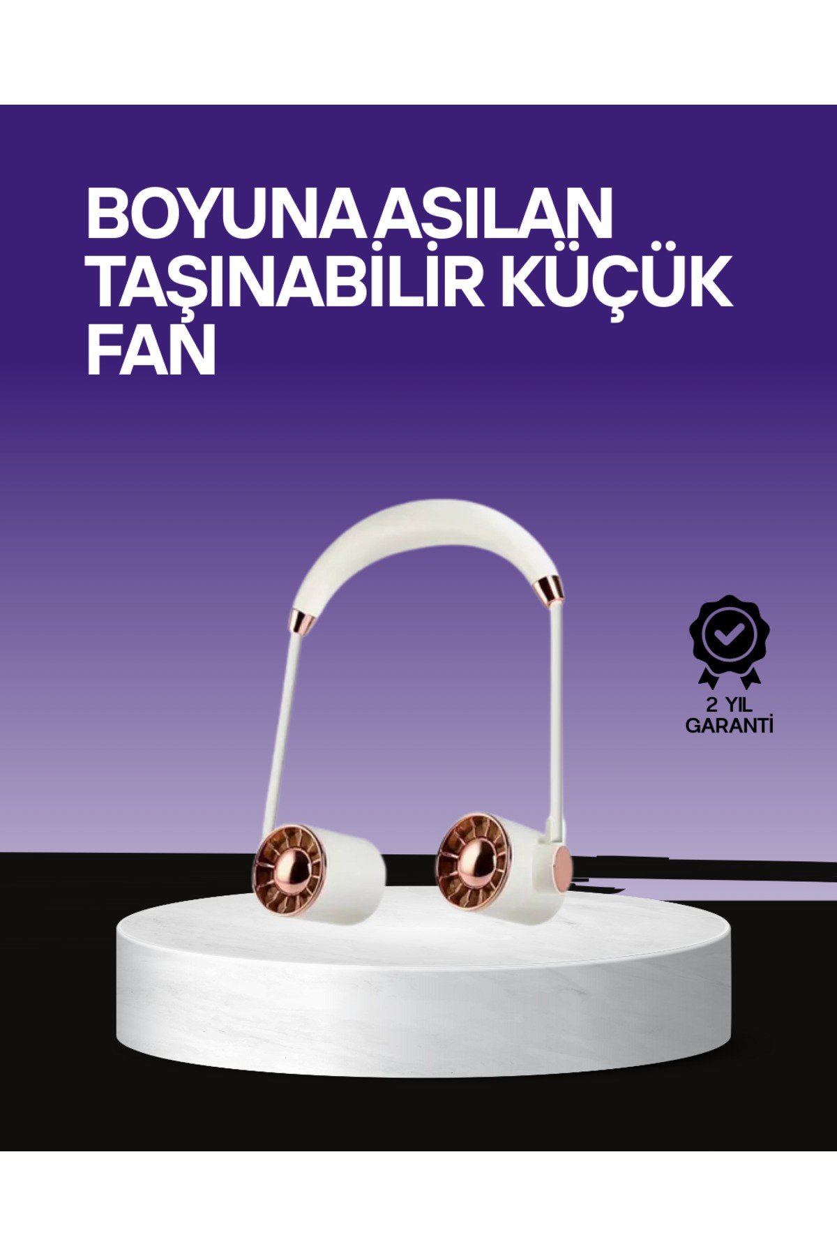 Boyun Askılı Katlanabilir Fan 1000 mAh USB Şarjlı Taşınabilir