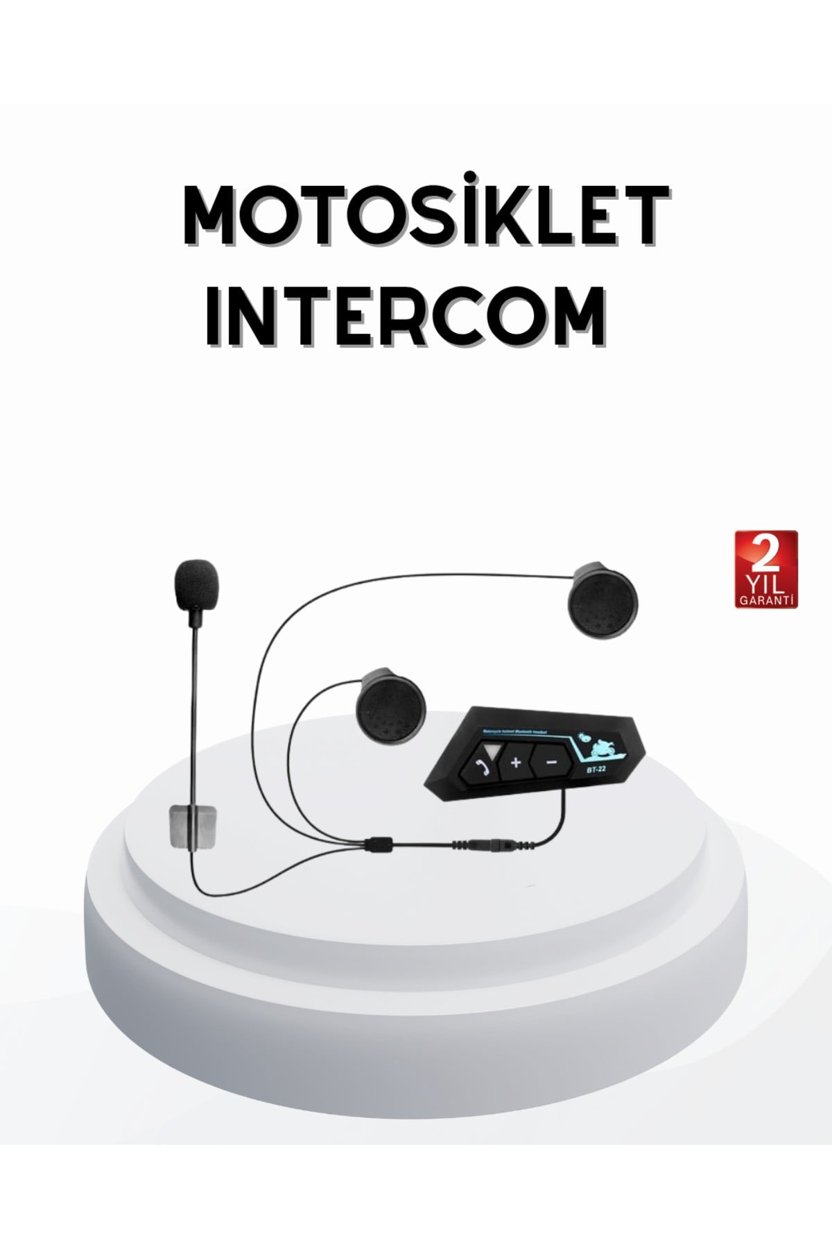 BT22 Kablosuz Kask Kulaklığı – Bluetooth 5.0, Intercom, Su Geçirmez ve Uzun Ömürlü Batarya