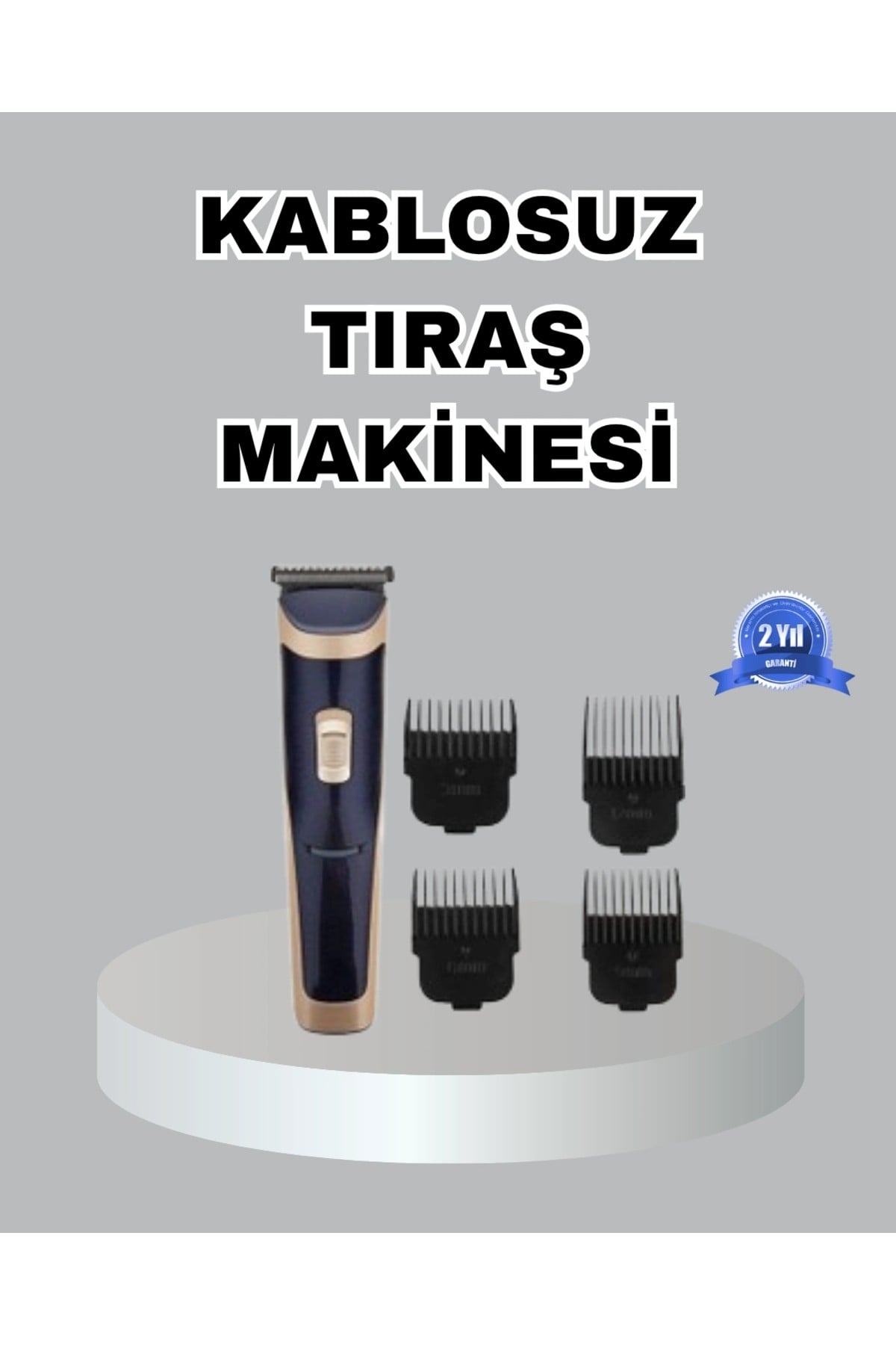 Çelik Bıçaklı Unisex Şarjlı Tıraş Makinesi – Sessiz Motor, Kablosuz ve Ayarlanabilir