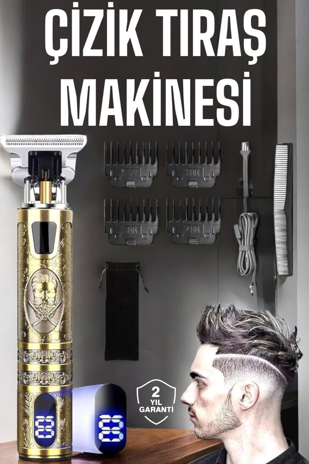 Çizik Tıraş Makinesi Şarjlı Paslanmaz Çelik Bıçaklı Uzun Ömürlü