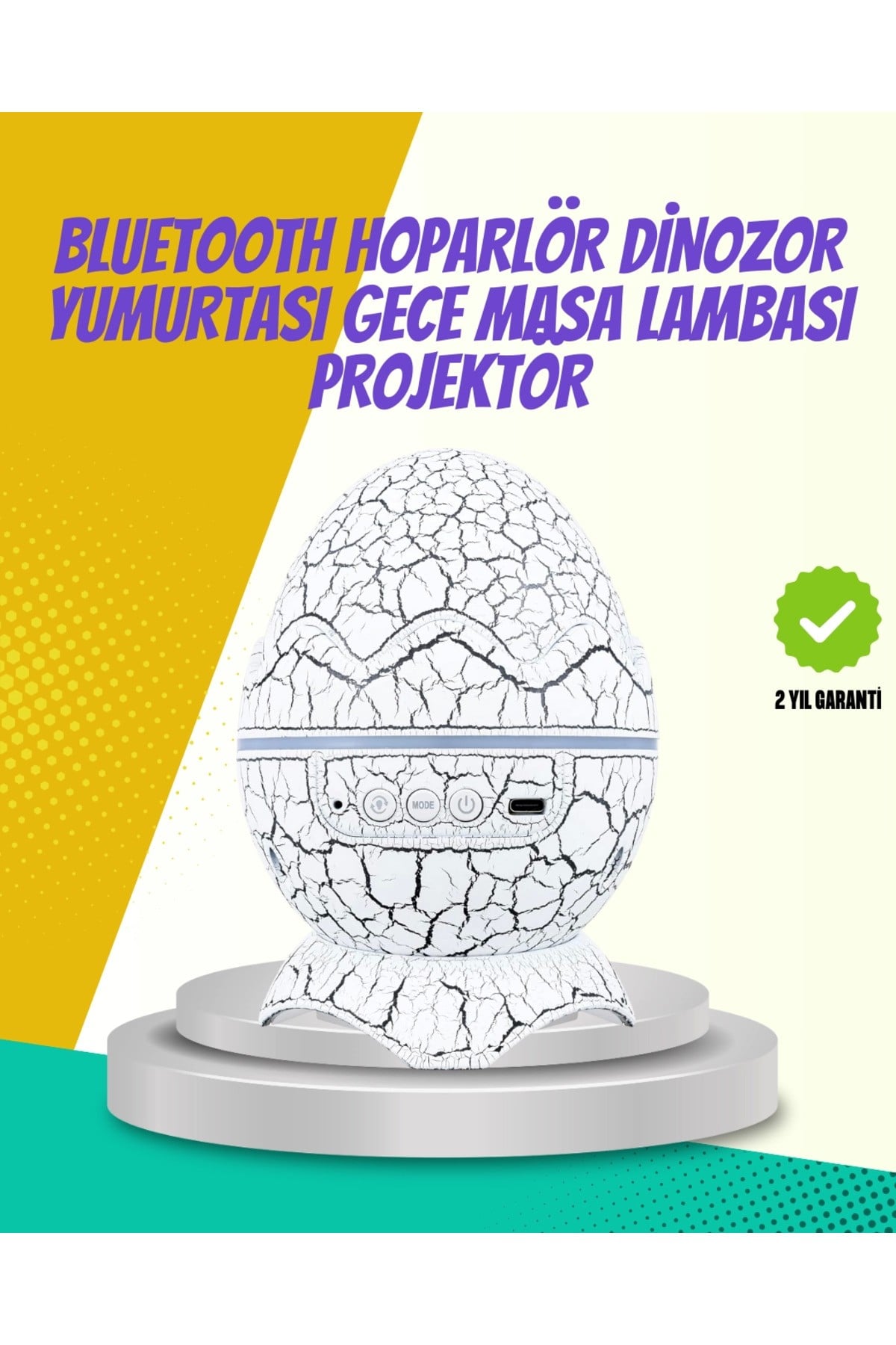 Çocuk Odası İçin Galaxy Projektör + Beyaz Gürültü + Uzaktan Kumandalı