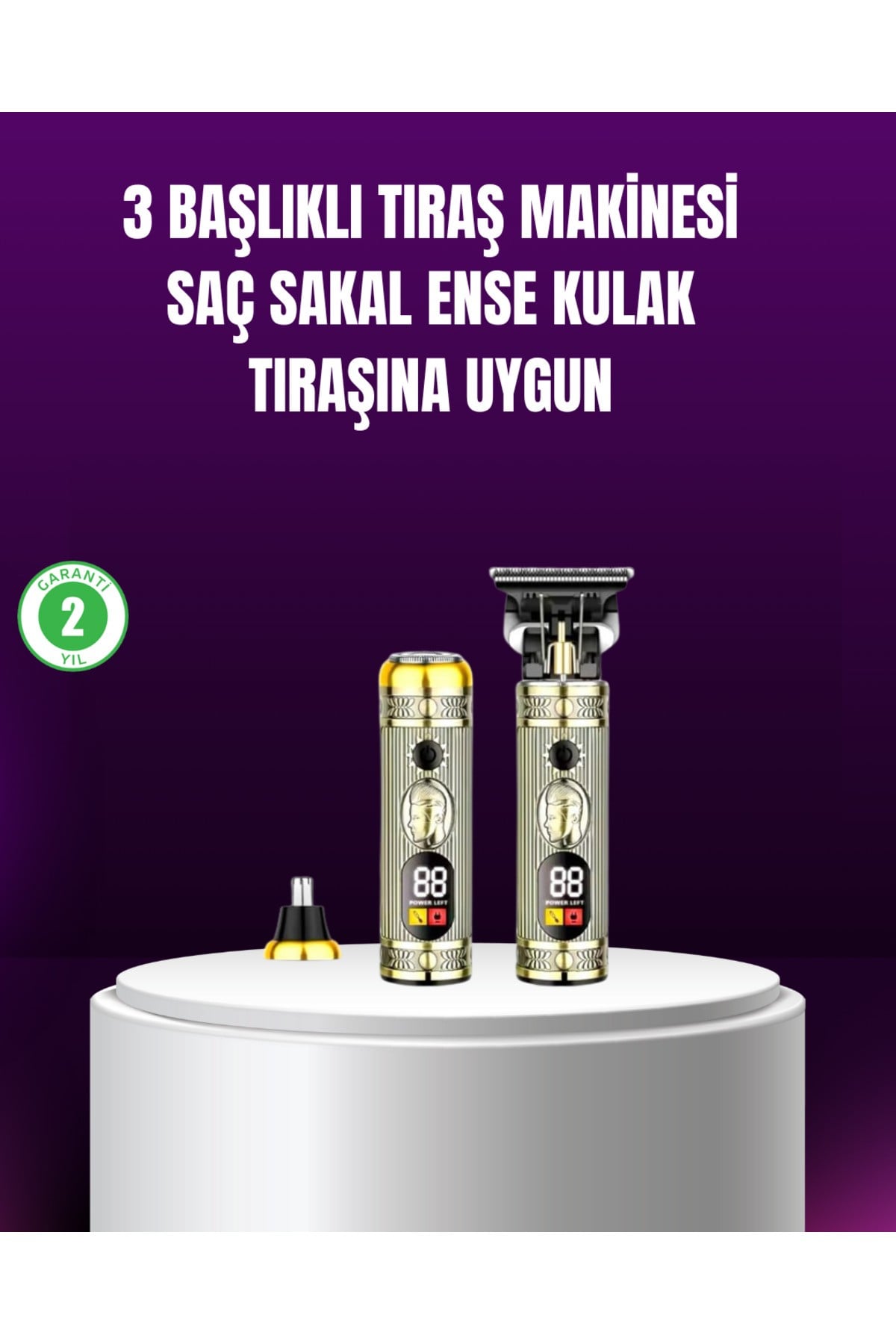 Çok Fonksiyonlu Saç ve Sakal Düzeltici Set – USB Şarjlı