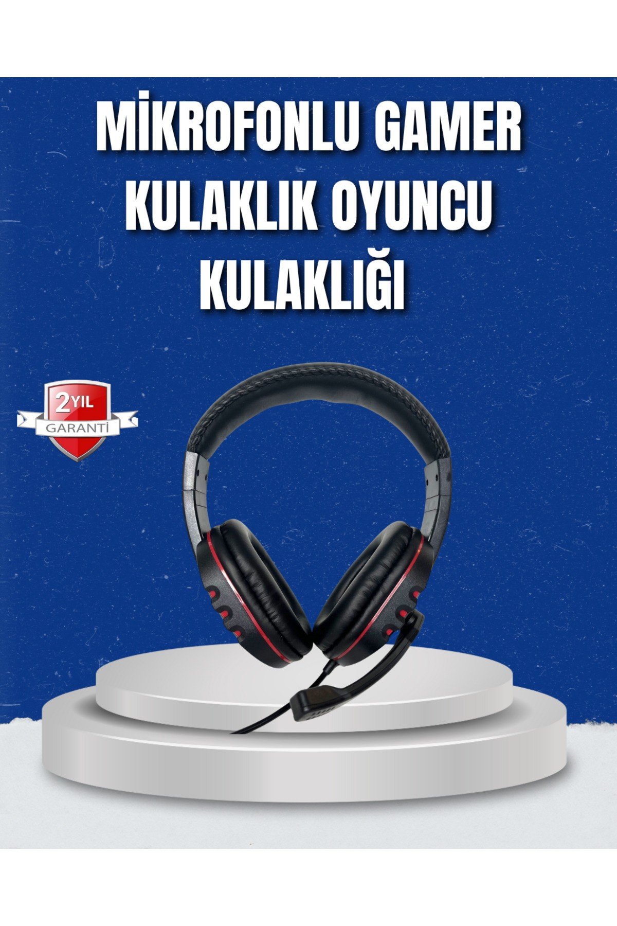 Dayanıklı Kablolu Oyun Kulaklığı – Yumuşak Pedli Mikrofonlu Model