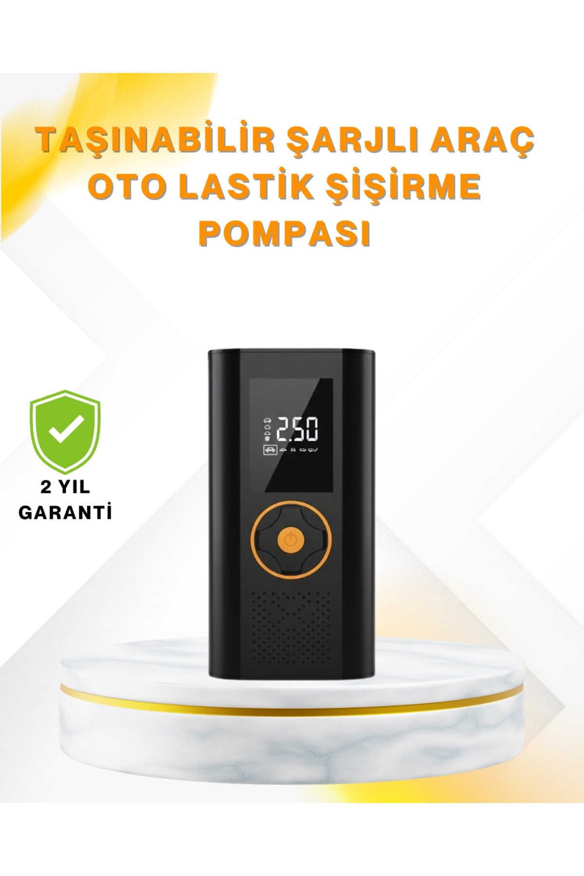 Dijital Göstergeli Taşınabilir Hava Kompresörü Güçlü Şişirme Performansı