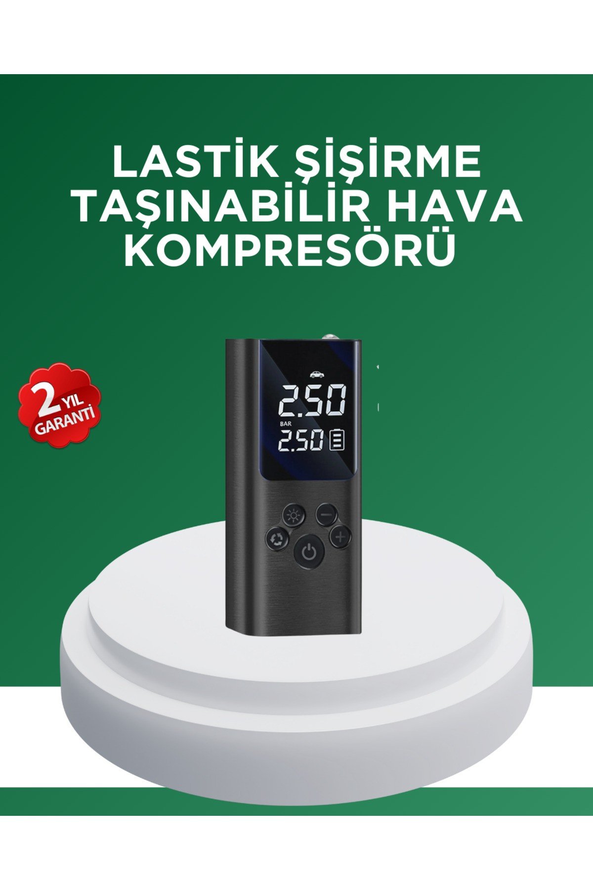 Dijital Lastik Pompası Çok Amaçlı Taşınabilir Kompresör
