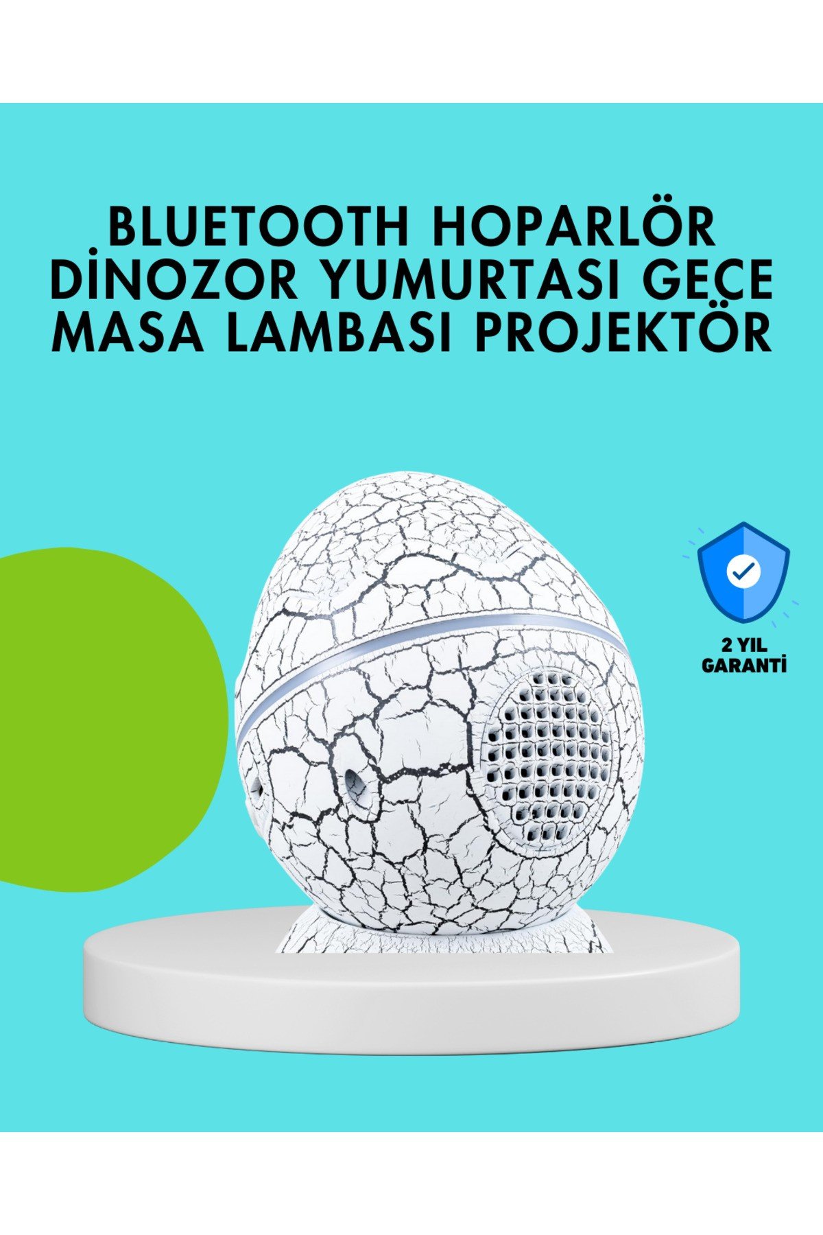 Dinozor Yumurtası Tasarımlı Gece Lambası – Müzik ve Işık Senkronizasyonlu