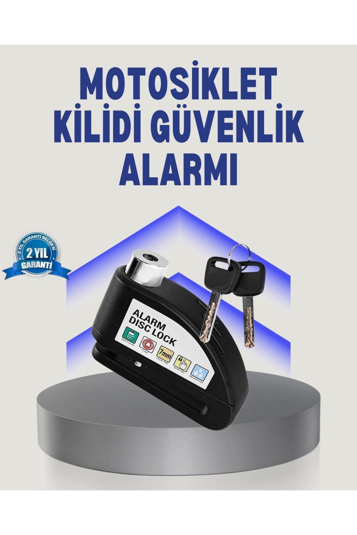 Disk Fren Kilidi Alarmlı Anti Hırsızlık Motosiklet Scooter Bisiklet