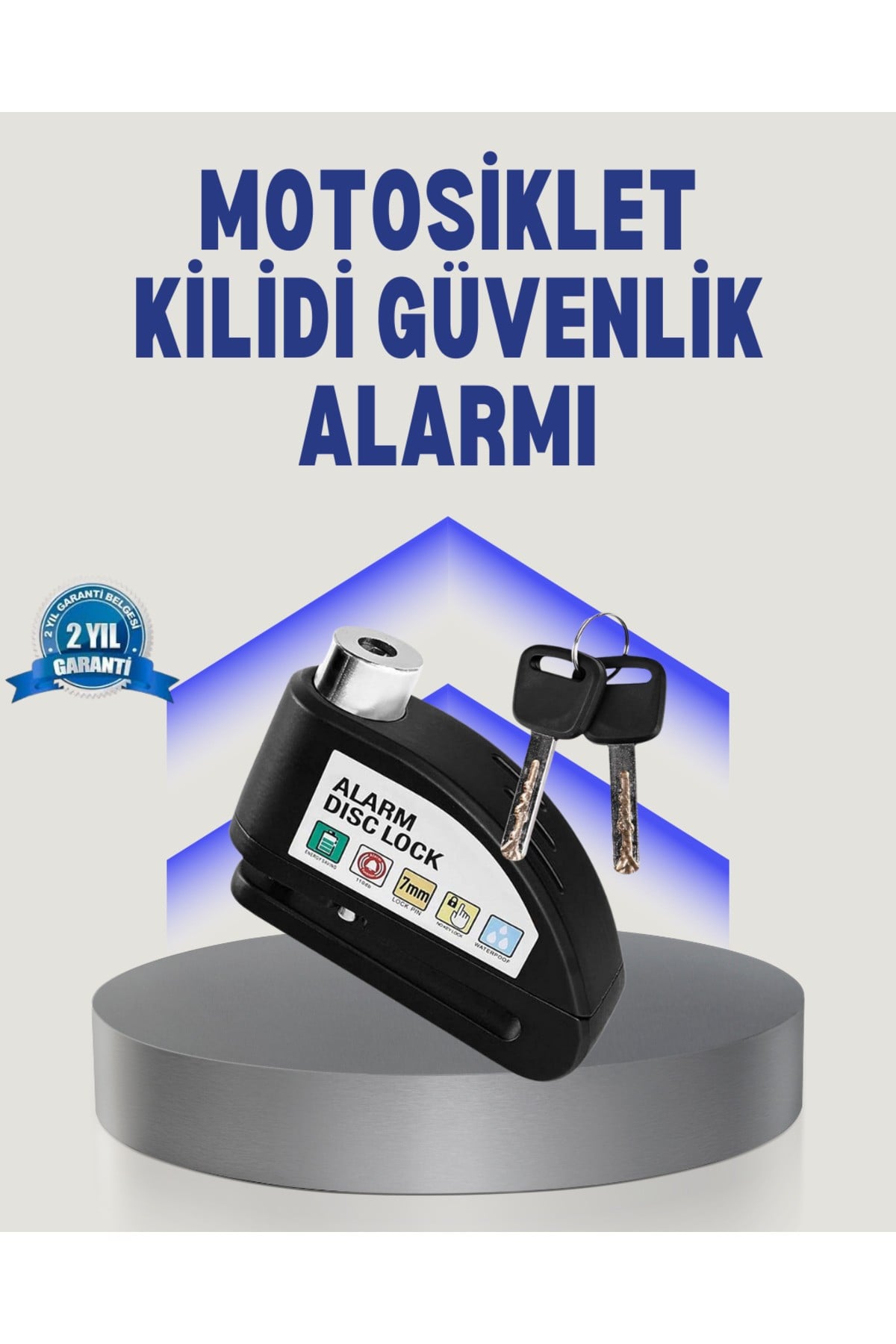 Disk Fren Kilidi Alarmlı Anti Hırsızlık Motosiklet Scooter Bisiklet