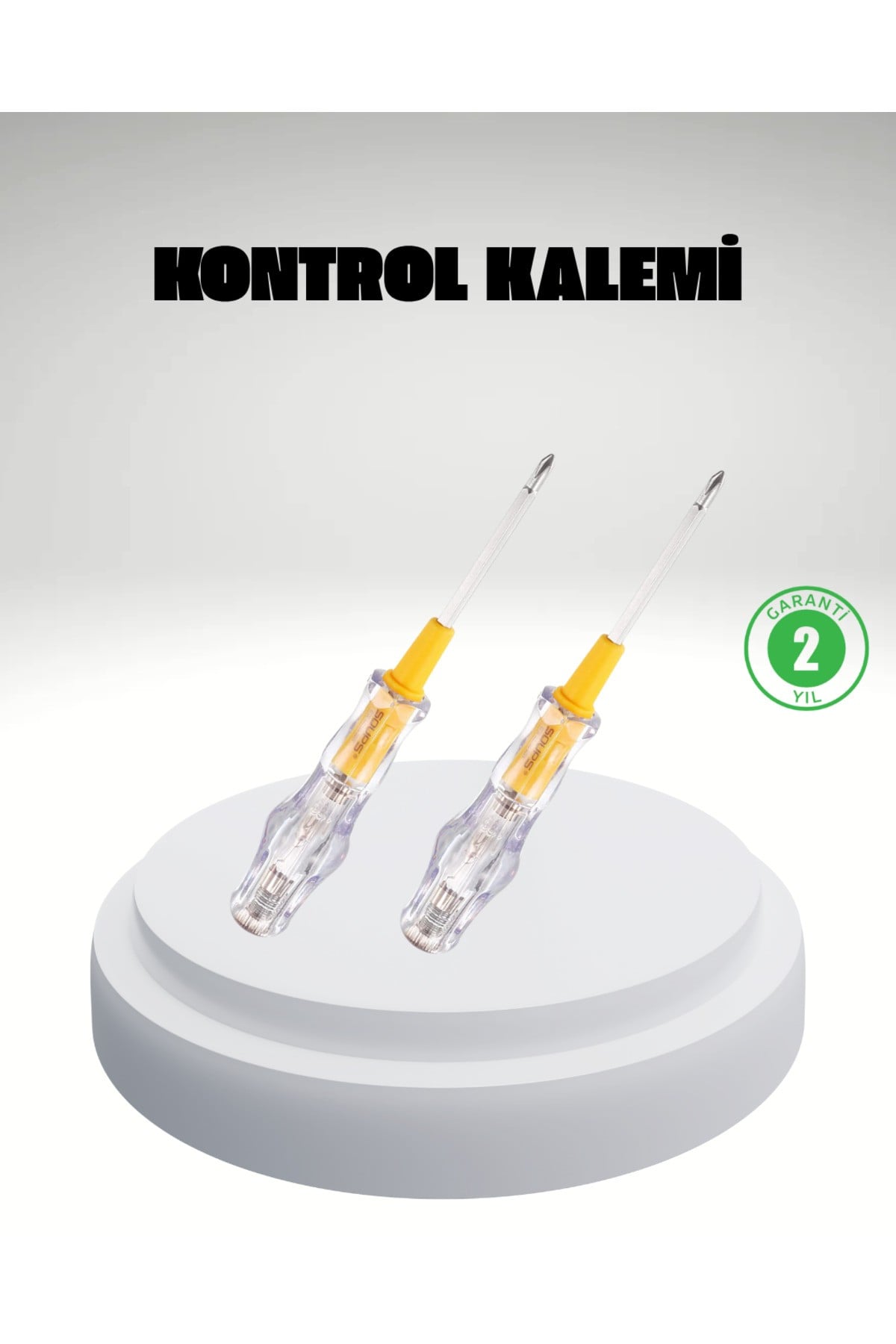 Elektrik Test Kalemi Neon Işıklı Nikel Kaplama 110-220V Dirençli
