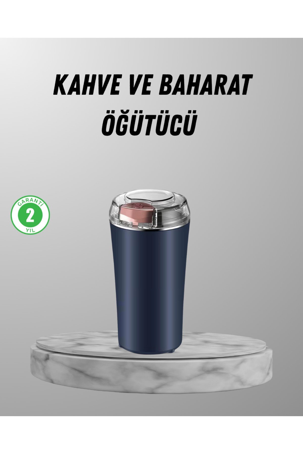 Elektrikli Kahve ve Baharat Öğütücü – Güçlü Motor, Paslanmaz Çelik Gövde, Kolay Temizlik
