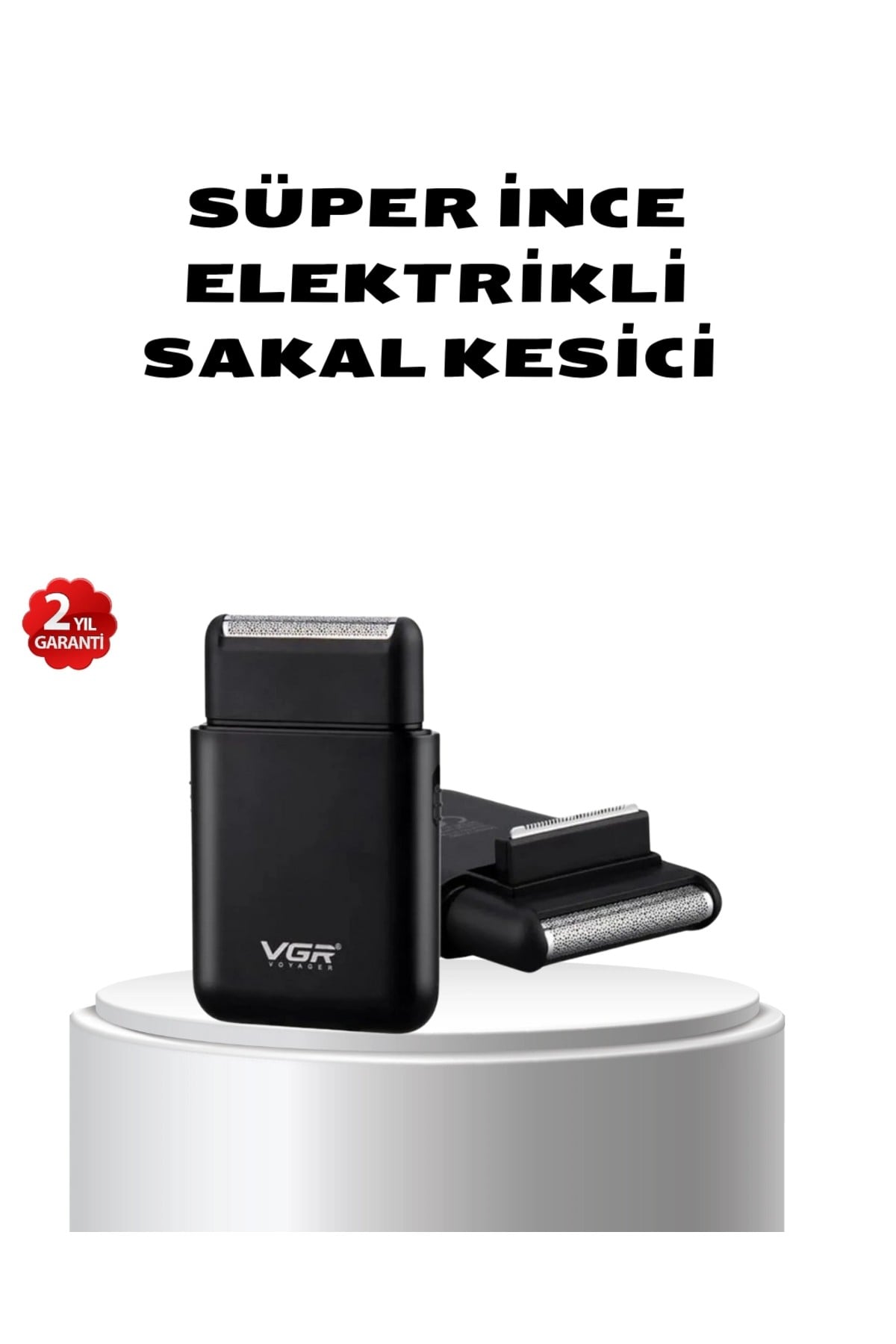 Elektrikli Tıraş Makinesi Çift Başlıklı Ultra İnce Tasarım