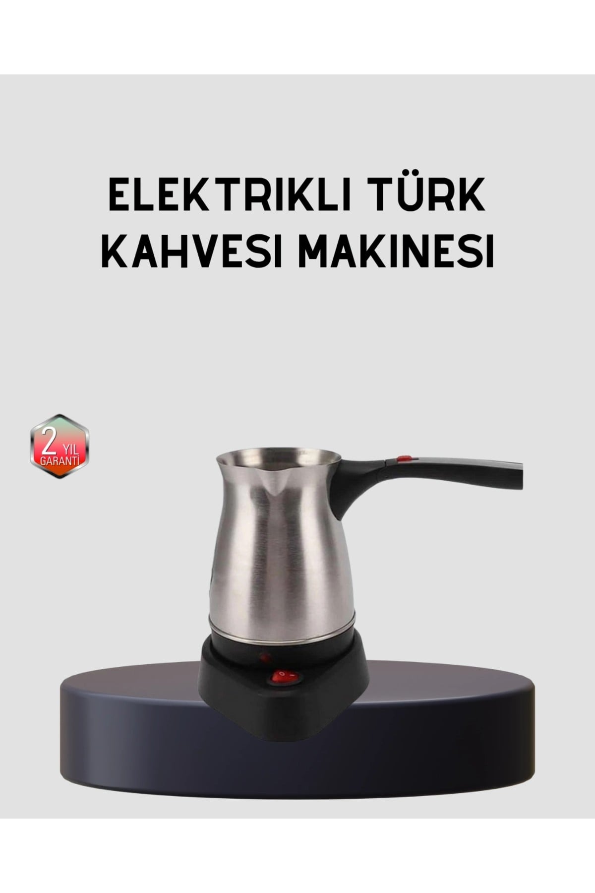 Elektrikli Türk Kahvesi Cezvesi 800W Kablosuz Döner Tabanlı