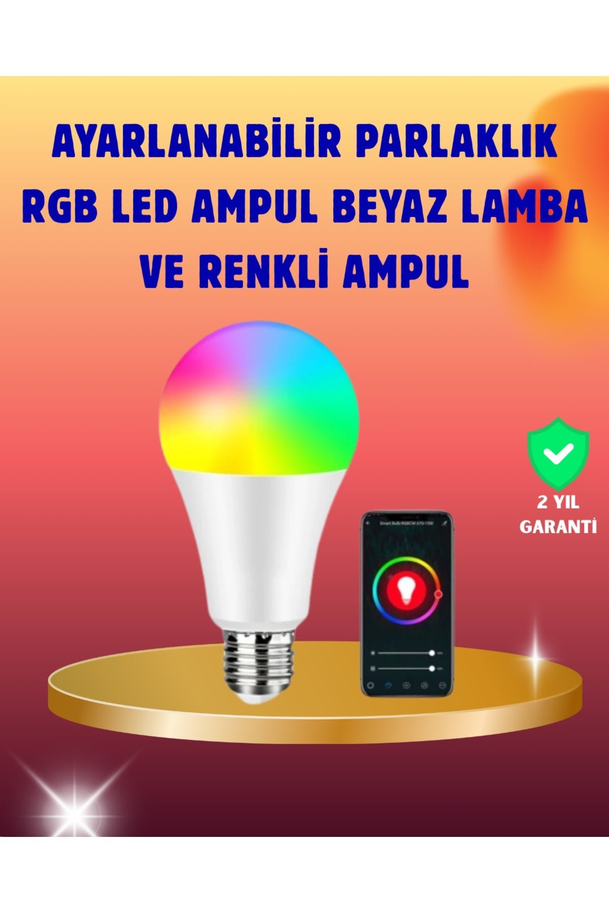 Enerji Verimli Akıllı LED Ampul, Uzaktan Kontrol Özellikli