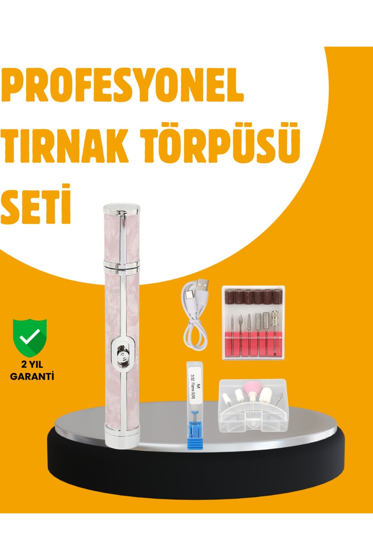 Ergonomik Saplı 20.000 RPM Hız Kontrollü Manikür Pedikür Makinesi