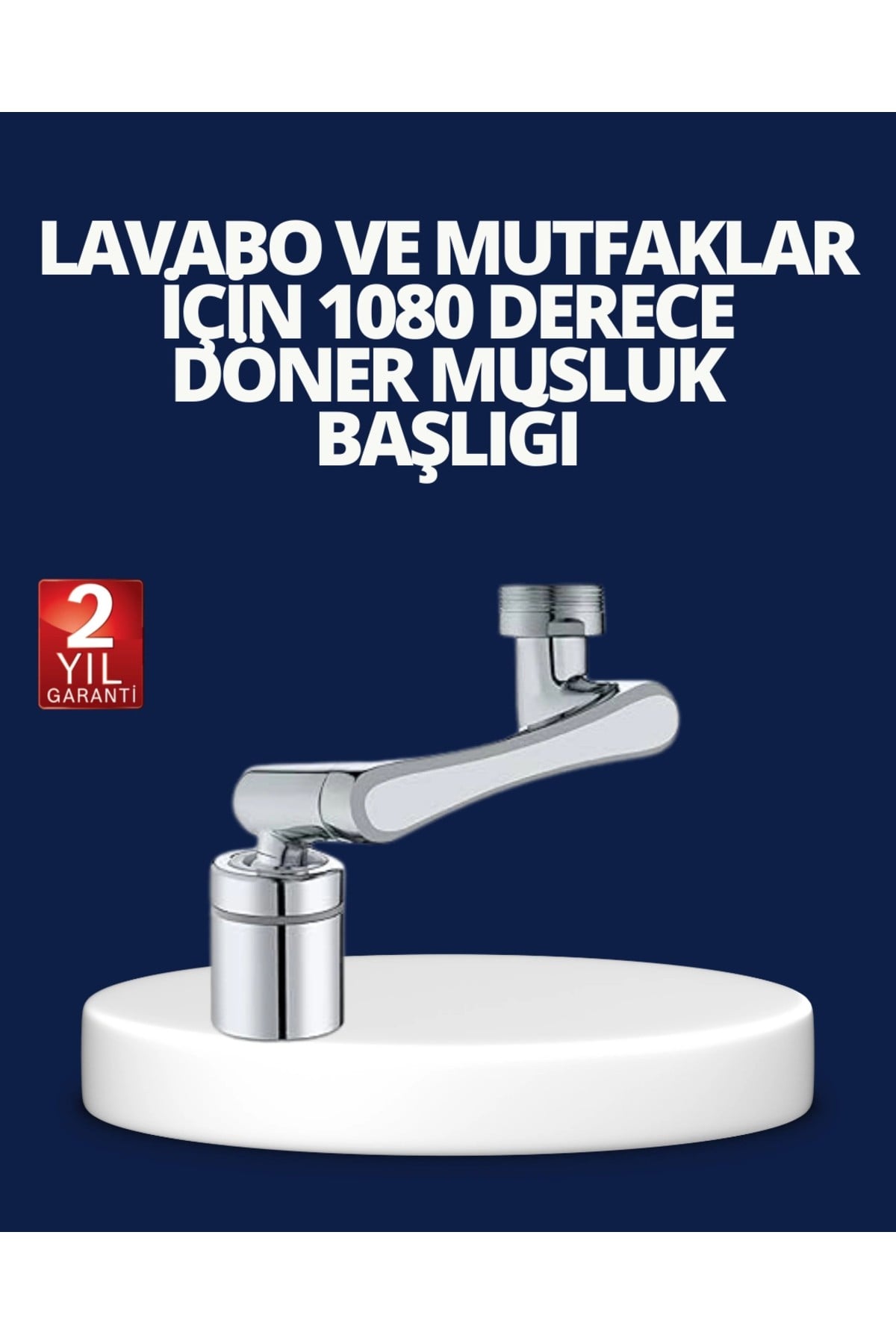 Esnek 1080° Musluk Başlığı 3 Eklemli Hareketli Su Modlu Lavabo Atı