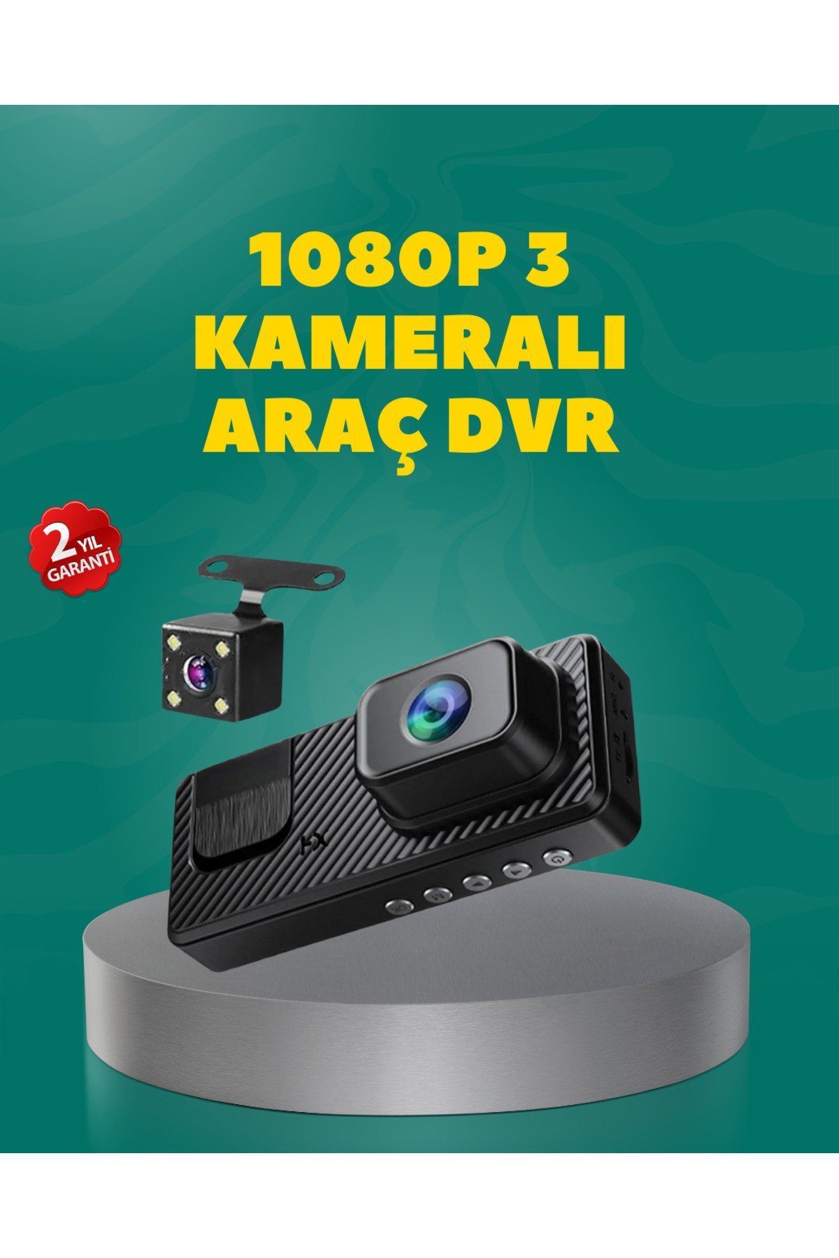 Full HD 1080P Araç Kamerası | Gece Görüşlü, Döngü Kayıt ve Geri Görüş