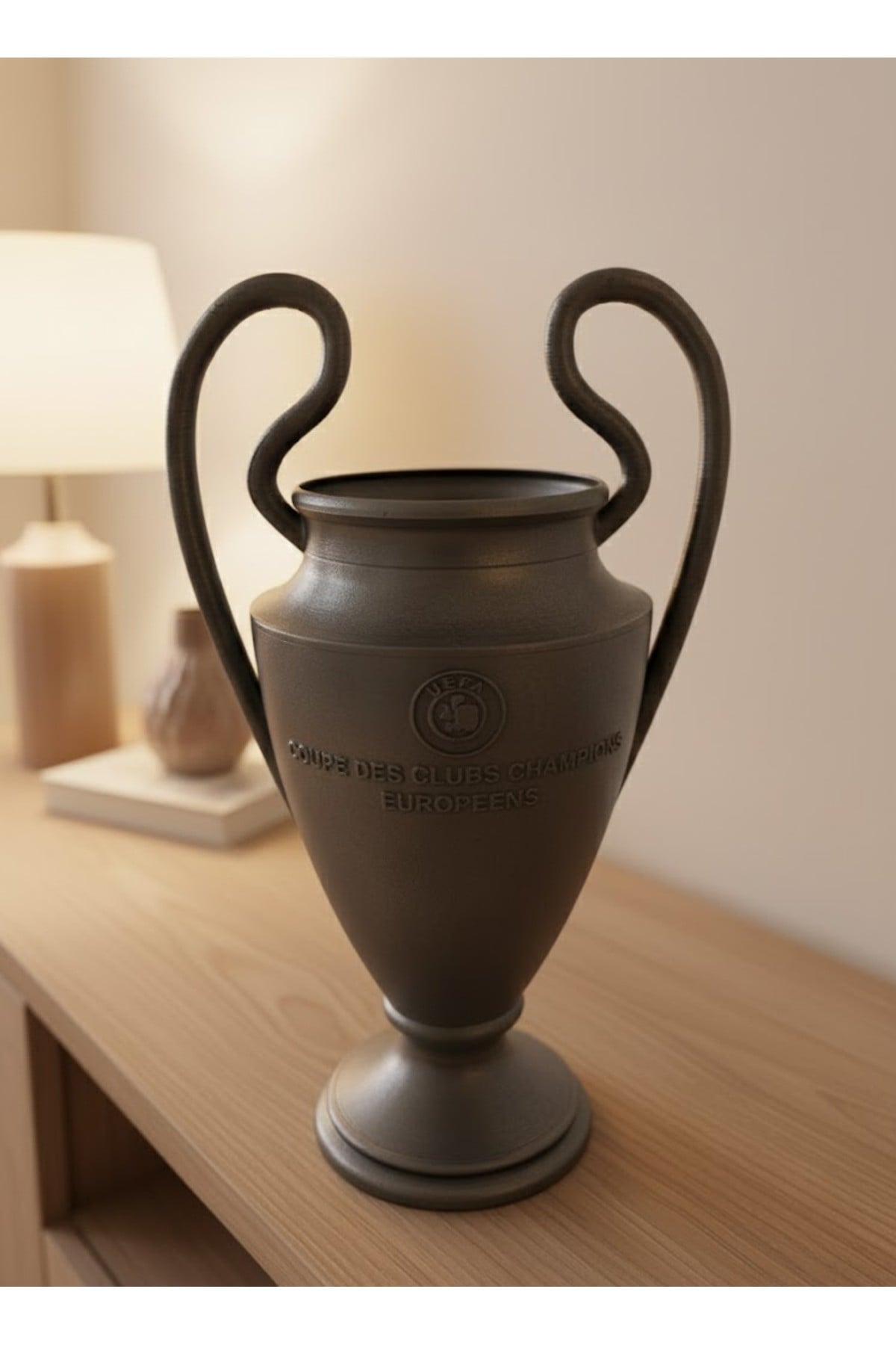 Füme Kupa 25cm UEFA Model Dekoratif Ödül Biblosu