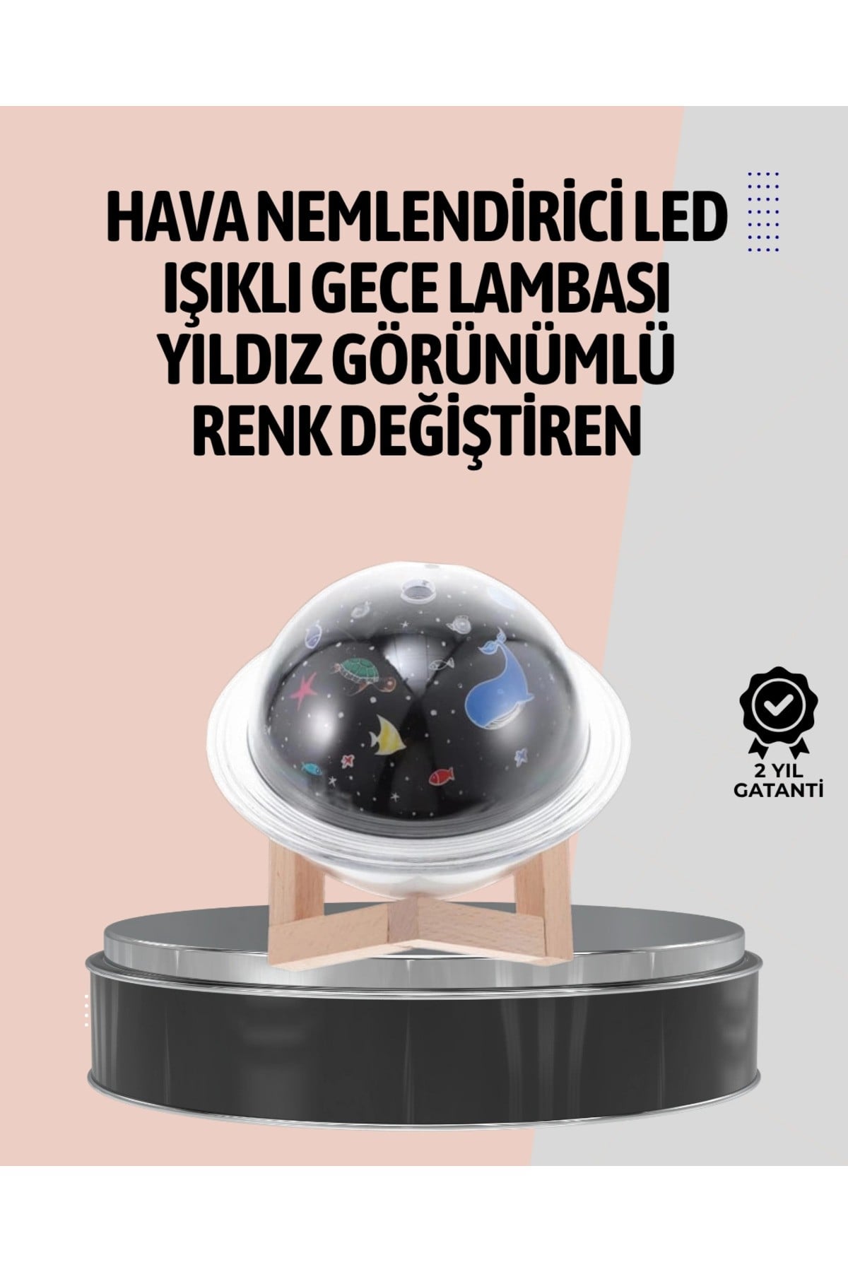 Gece Lambası Özellikli Taşınabilir Nemlendirici Ve Aromaterapi Cihazı Usb Girişli