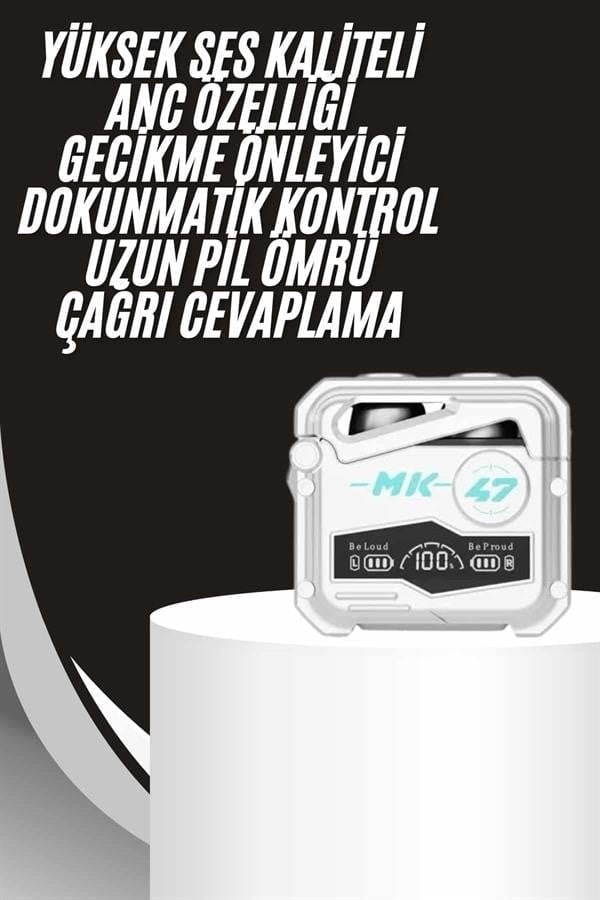 Gecikme Önleyici Oyuncu Kulaklığı Bluetooth Bağlantılı ANC Özelliği 5.0 Bluetooth