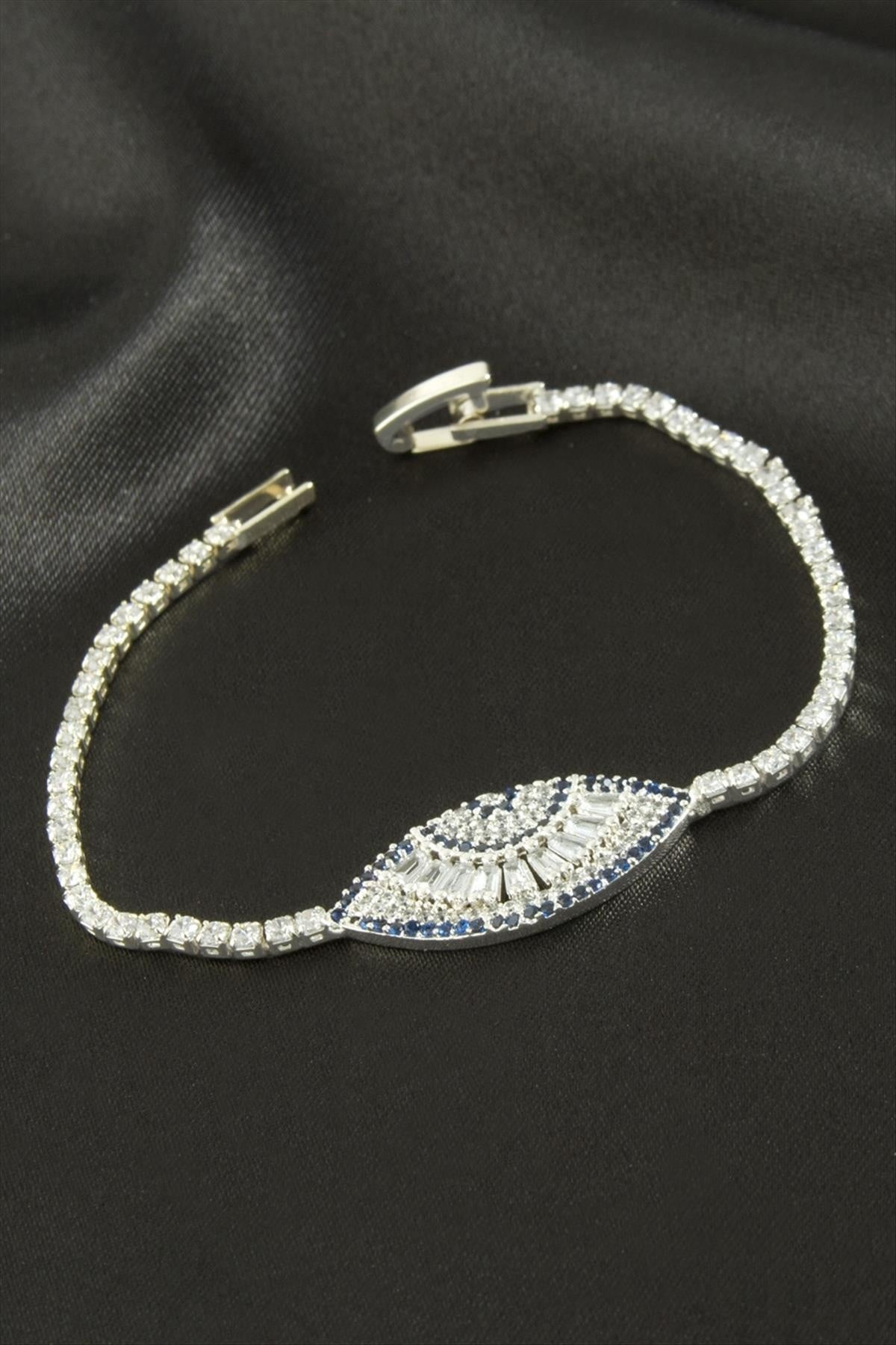 Göz Zirkon Taşlı Çocuk Bileklik 16 cm