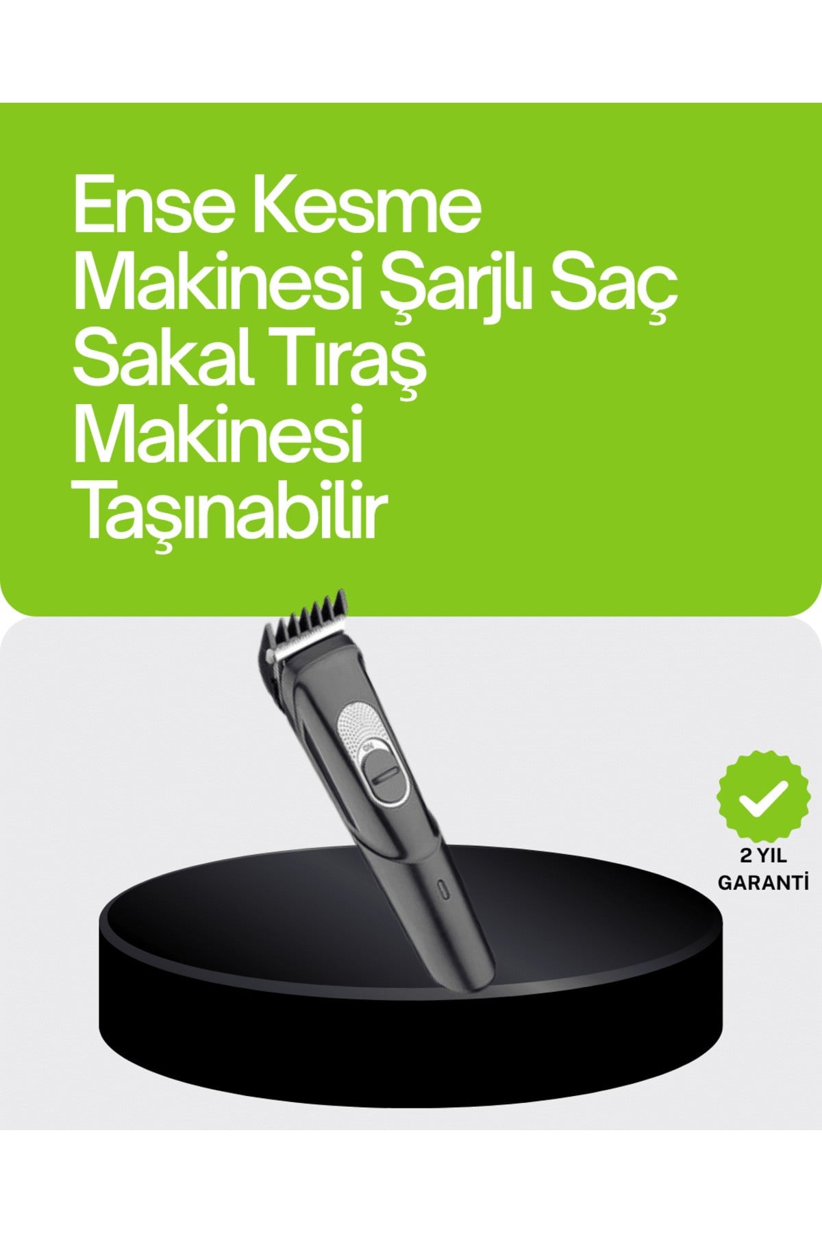 Güçlü Motorlu, 3 Ayarlı Kablosuz Şarjlı Tıraş Makinesi – Uzun Ömürlü Kesim