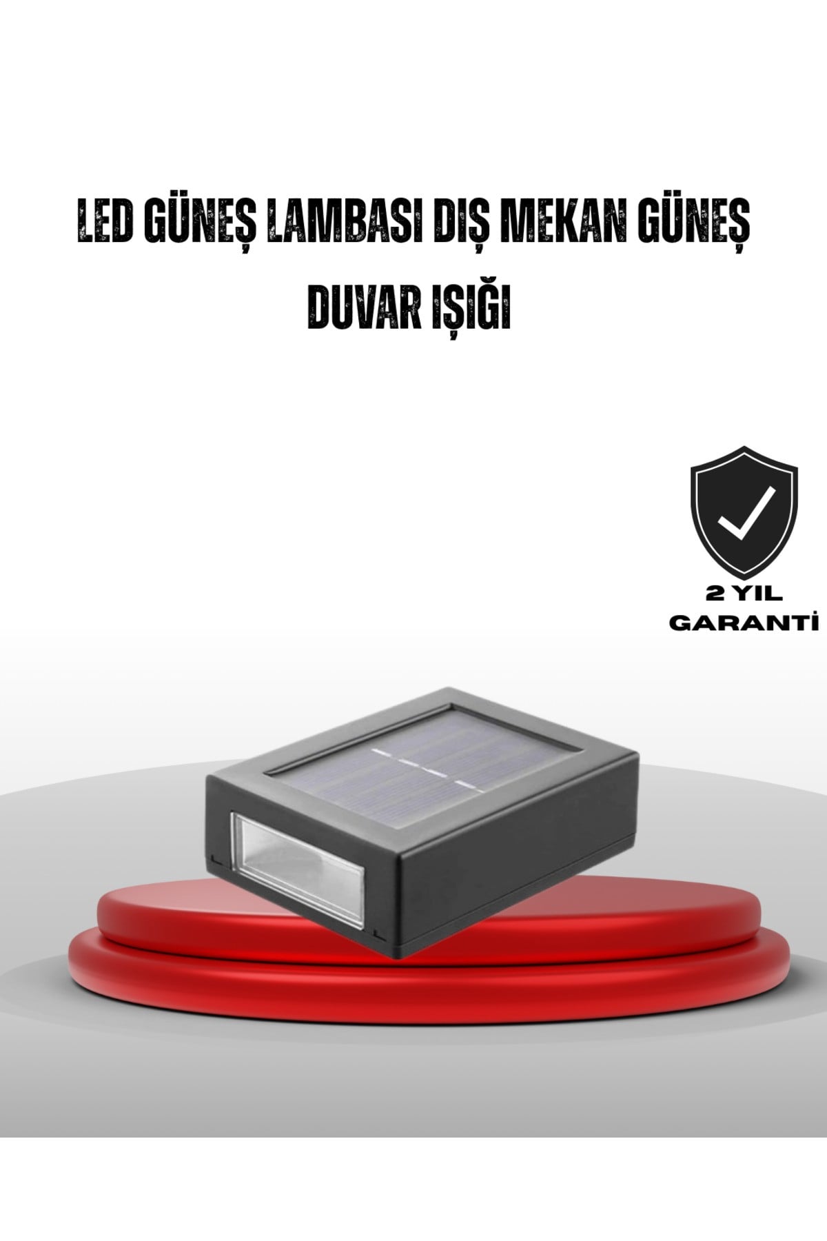 Güneş Enerjili Su Geçirmez LED Duvar Lambası