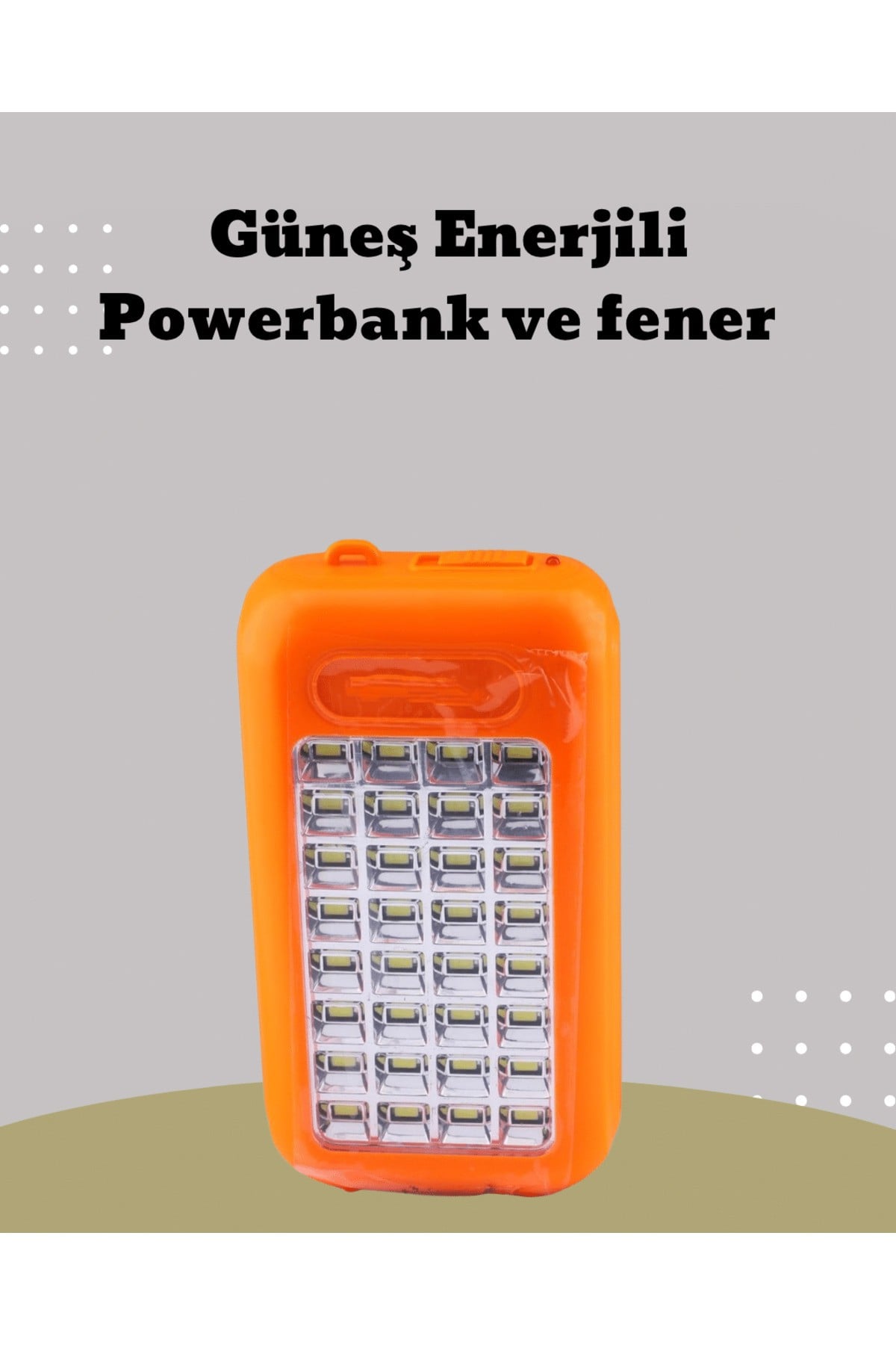 Güneş Paneli Destekli Powerbank ve LED Işıldak – 10000 mAh, Çift USB, Outdoor Kullanım İçi