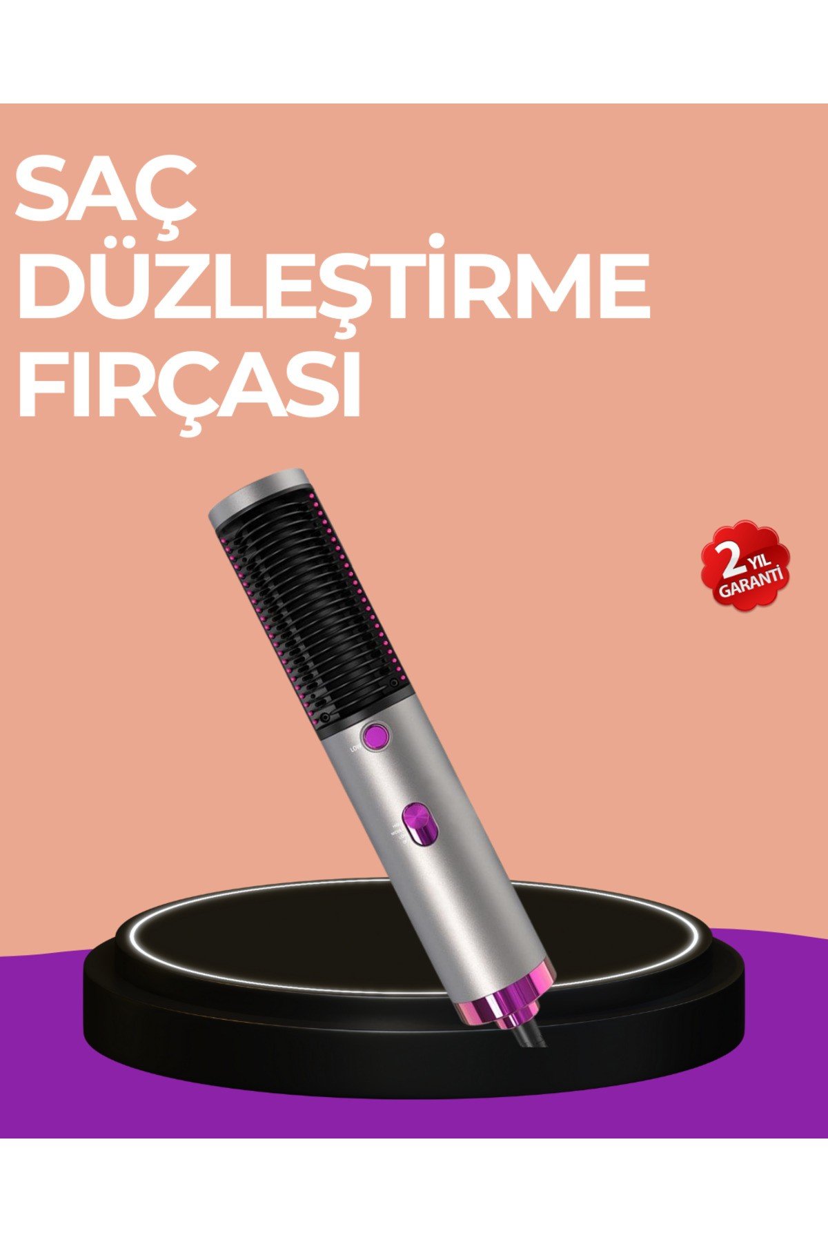 Hacim Veren ve Saç Elektriklenmesini Önleyen Sıcak Hava Fırçası