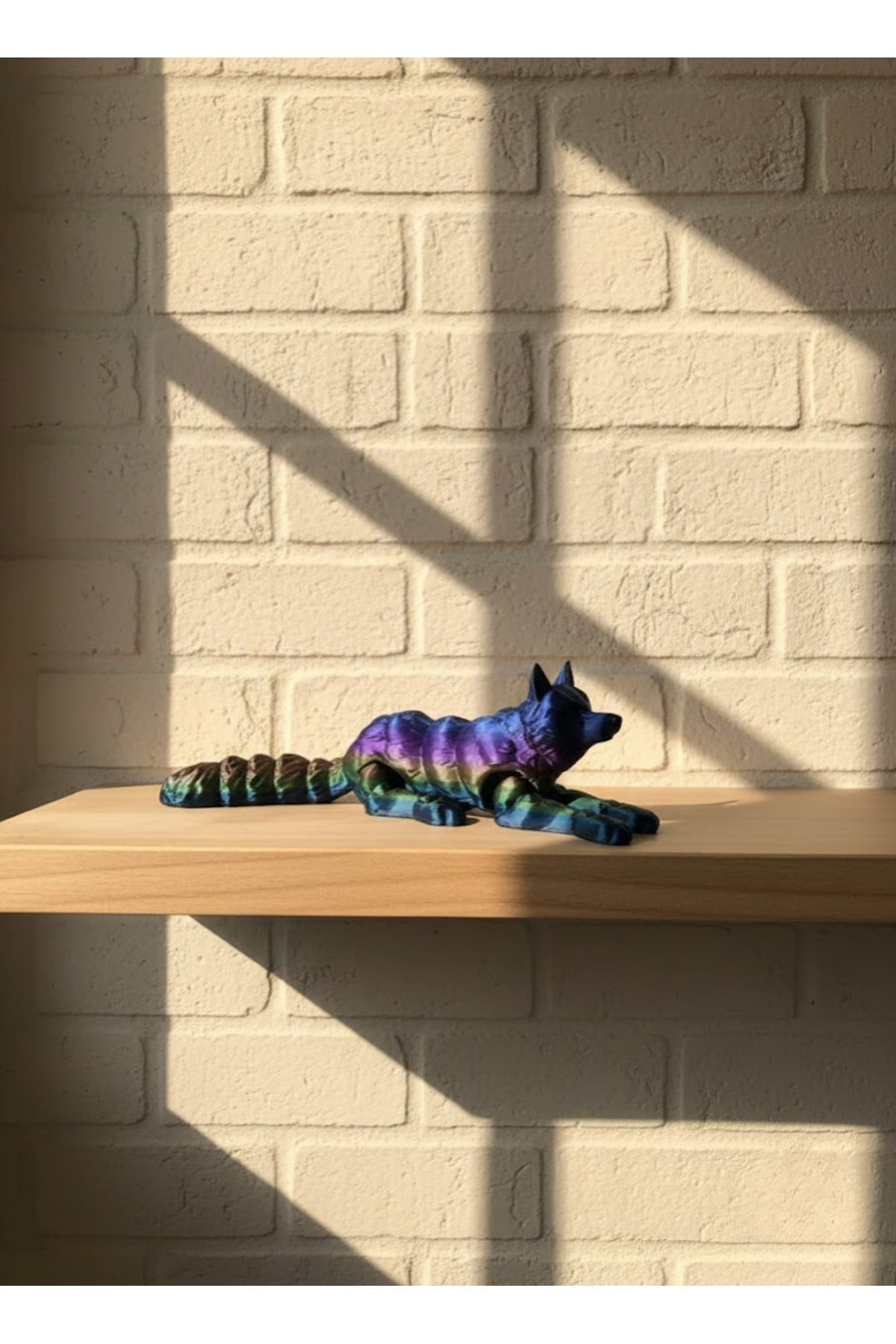 Hareketli Kurt Rainbow dekoratif esnek figür 10x24 cm