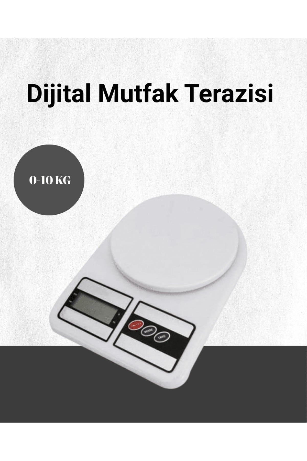 Hassas Ölçüm İçin Dijital Mutfak Tartısı – 10 Kg Kapasiteli