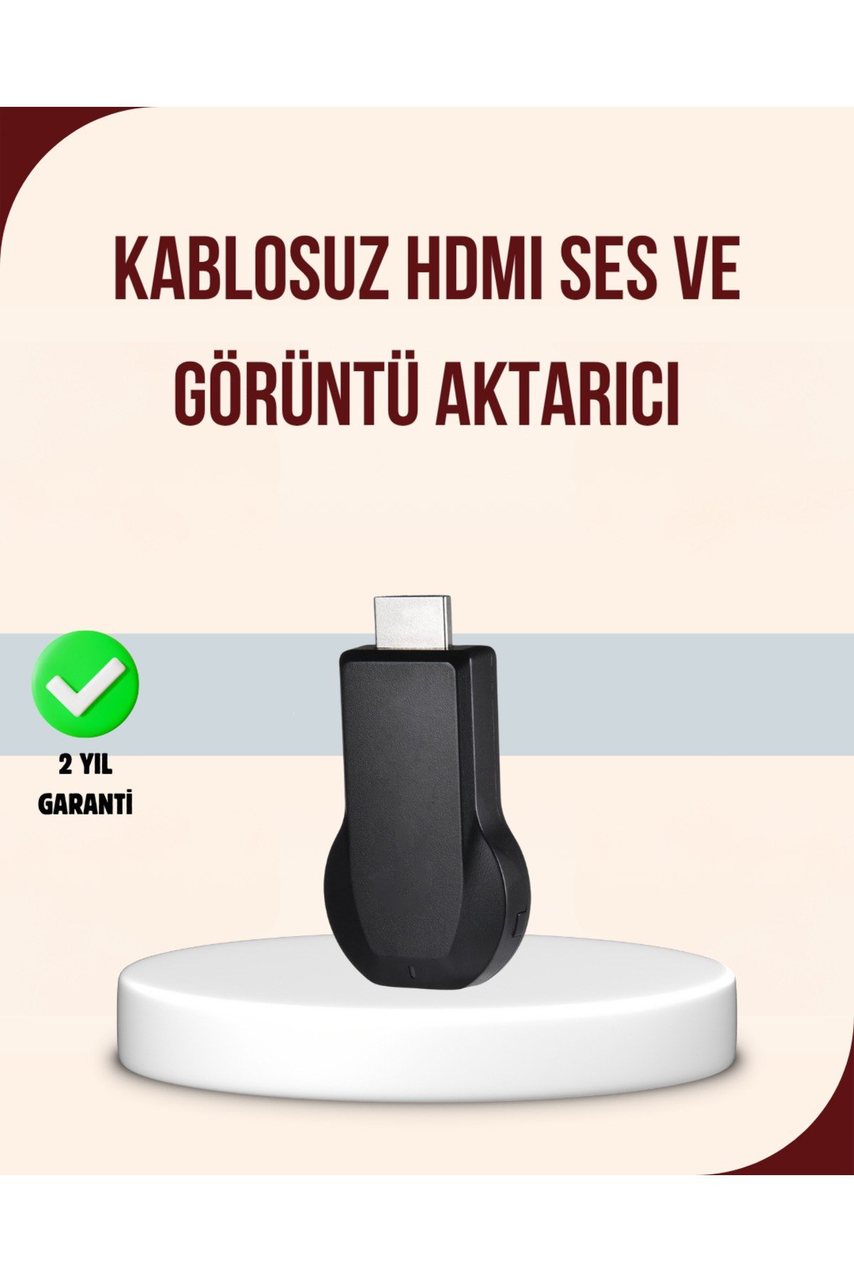 HDMI Kablosuz Ekran Alıcısı – iOS, Android,PC Uyumluluğu