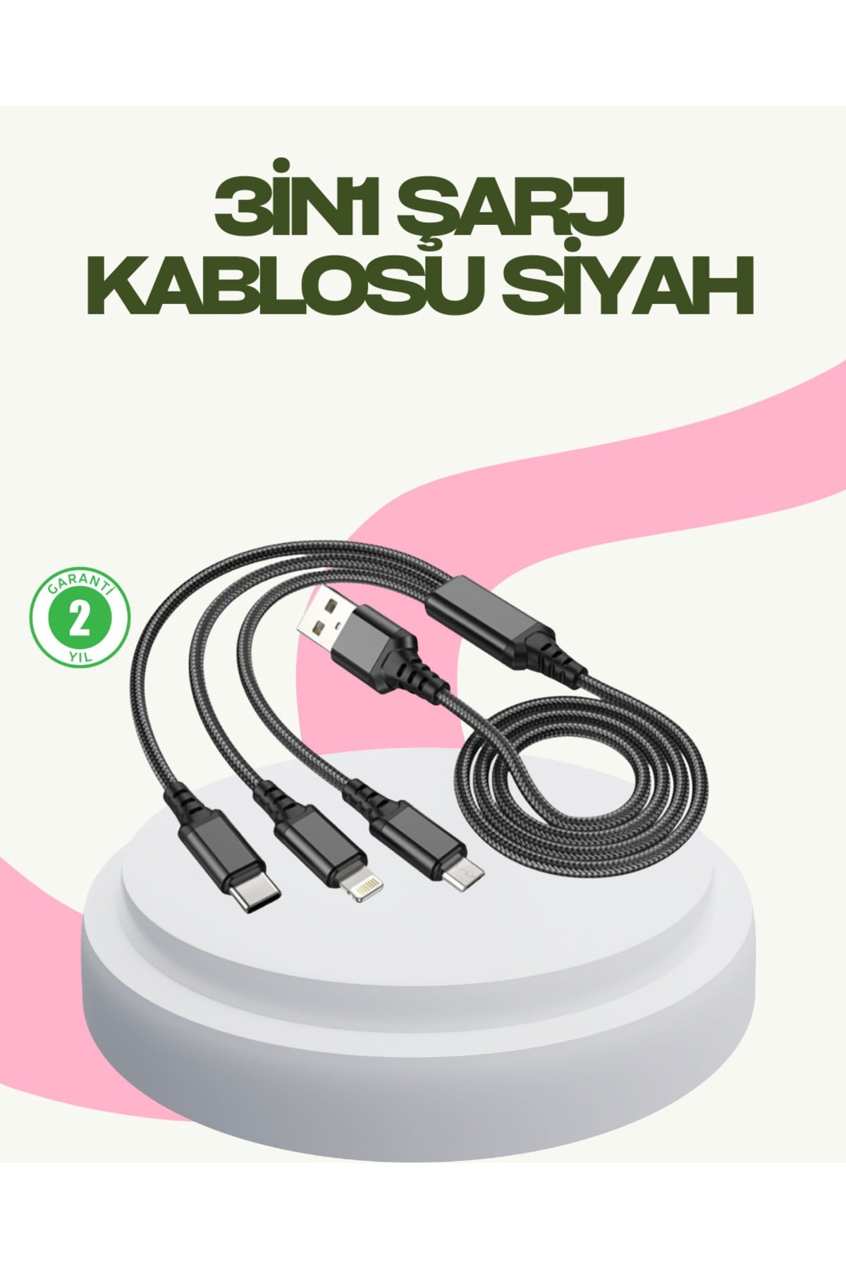 Hızlı Şarj Destekli Çoklu Şarj Kablosu – Seyahat ve Günlük Kullanım