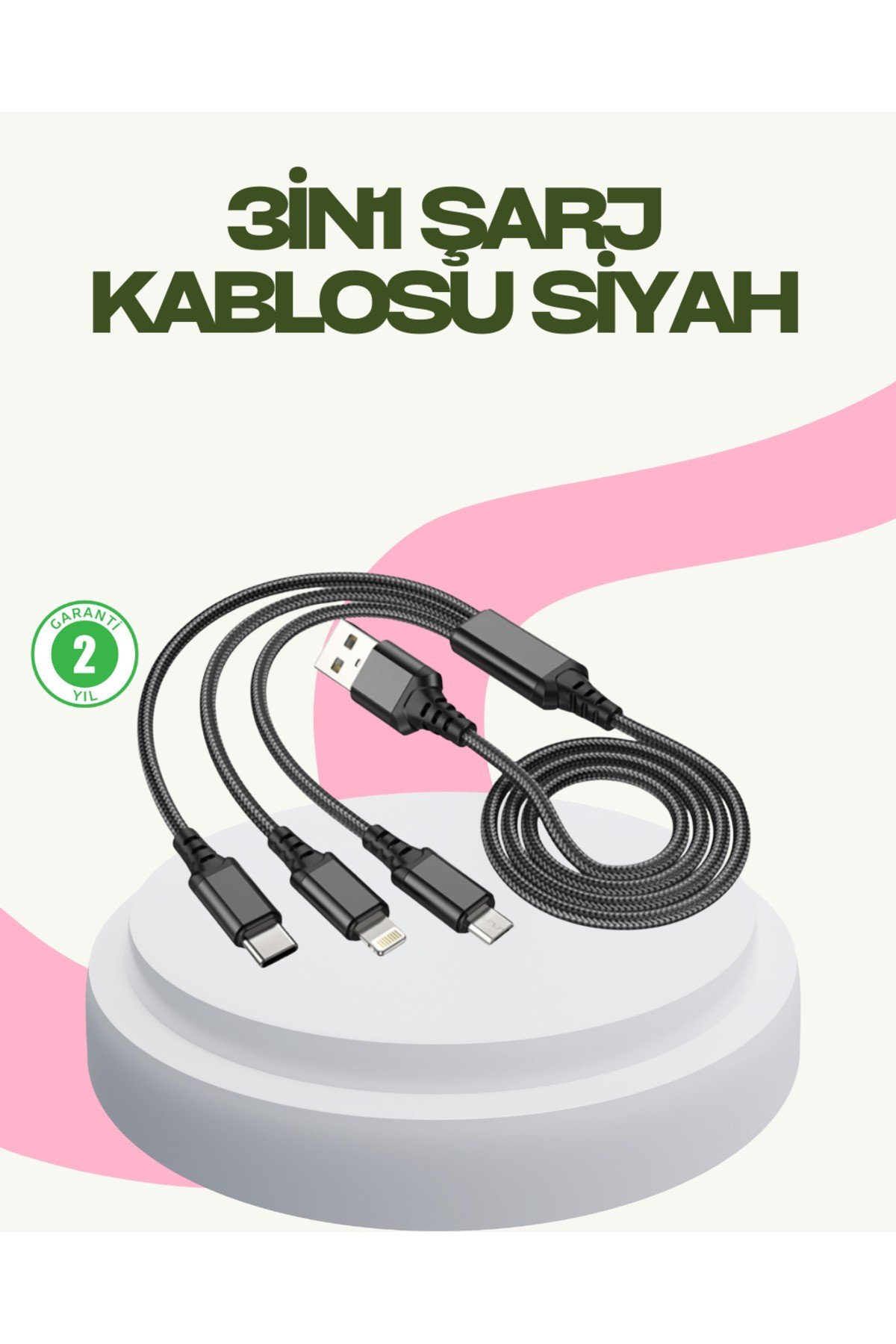 Hızlı Şarj Destekli Çoklu Şarj Kablosu – Seyahat ve Günlük Kullanım
